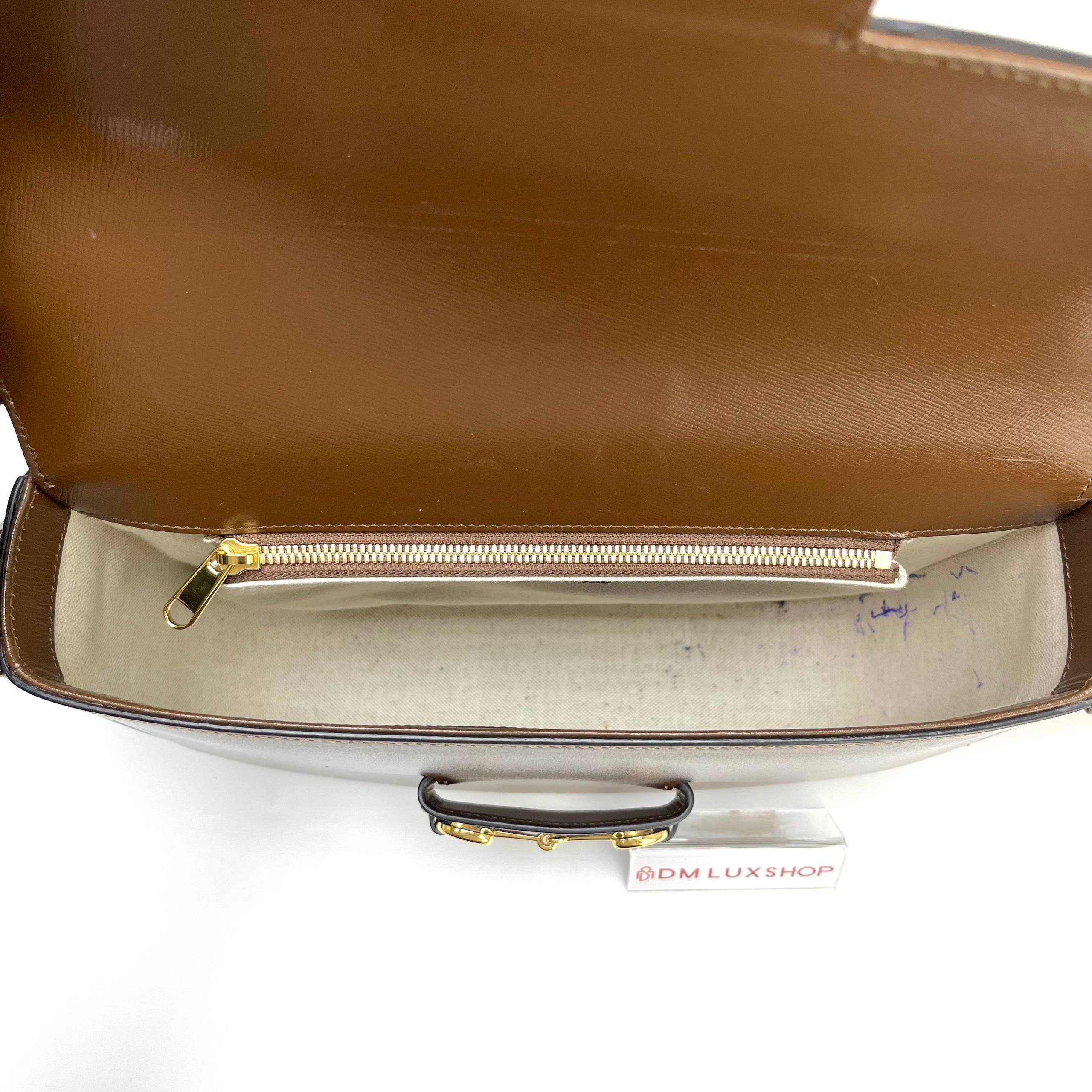 Gucci 1955 Horsebit Large Brown Shoulder Bag