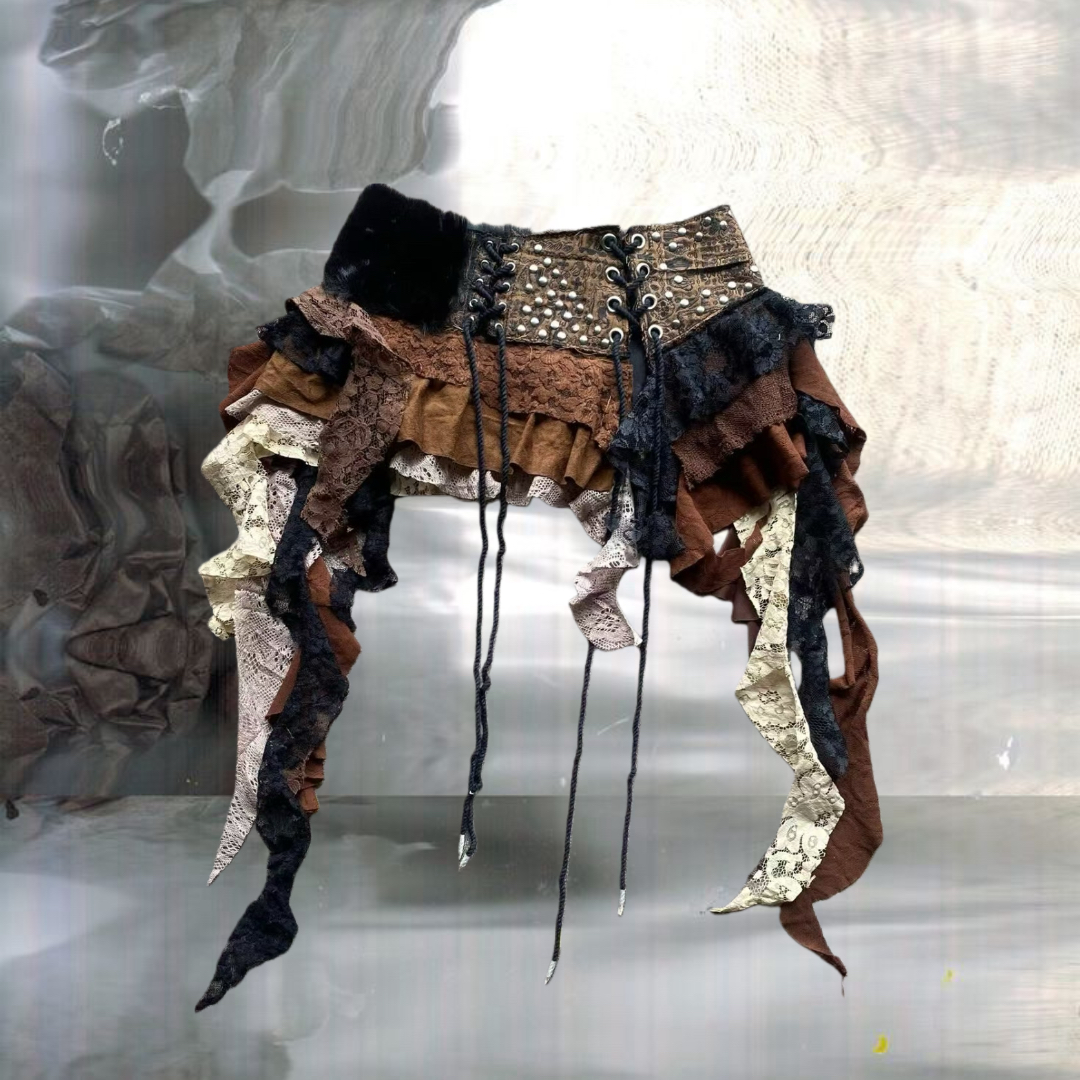 Classic Brown Handmade Skirt