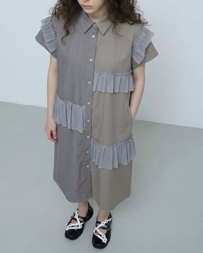 Rumba 拼色ruffle Ops 