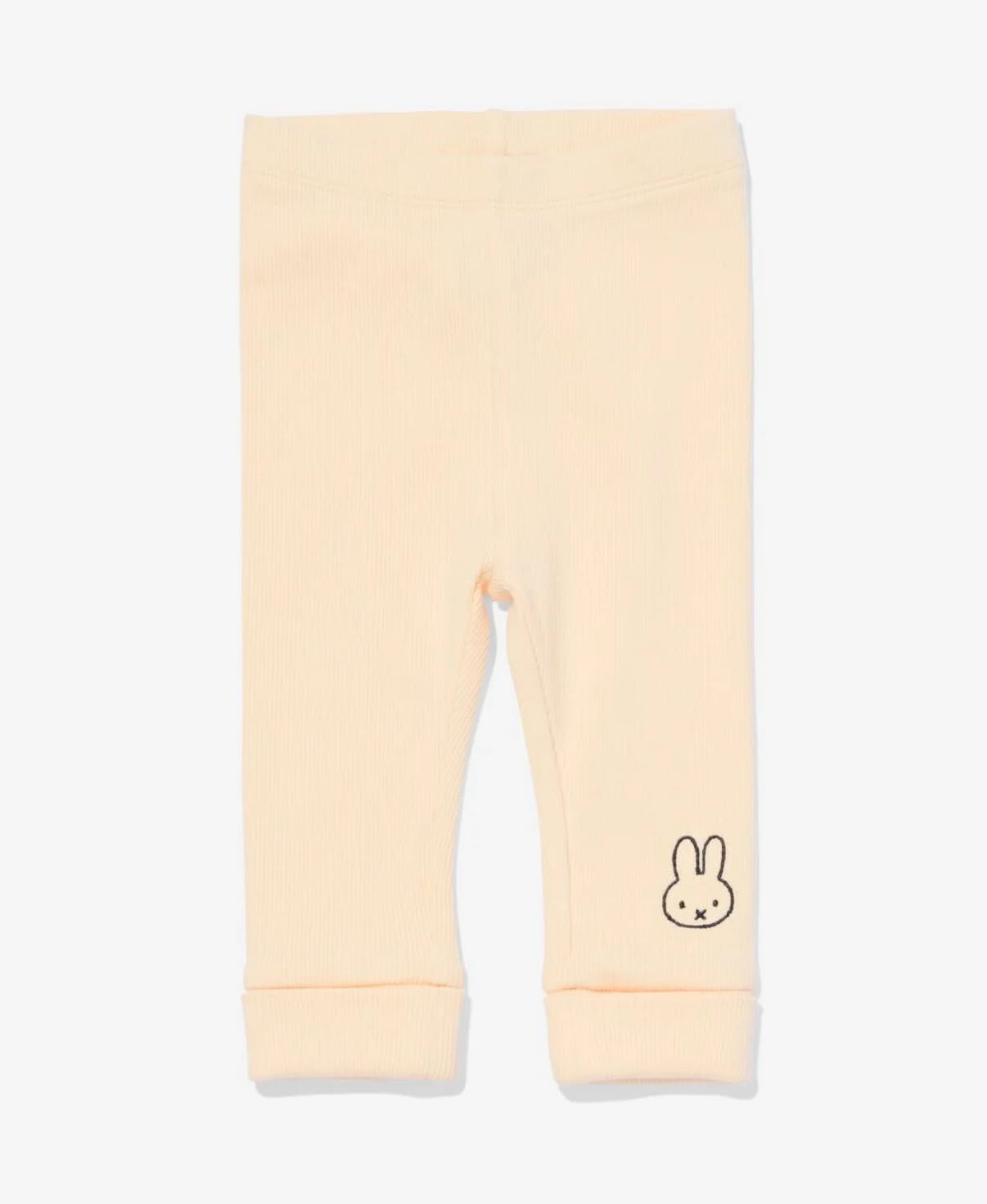 Miffy newborn baby leggings (ecru miffy head)