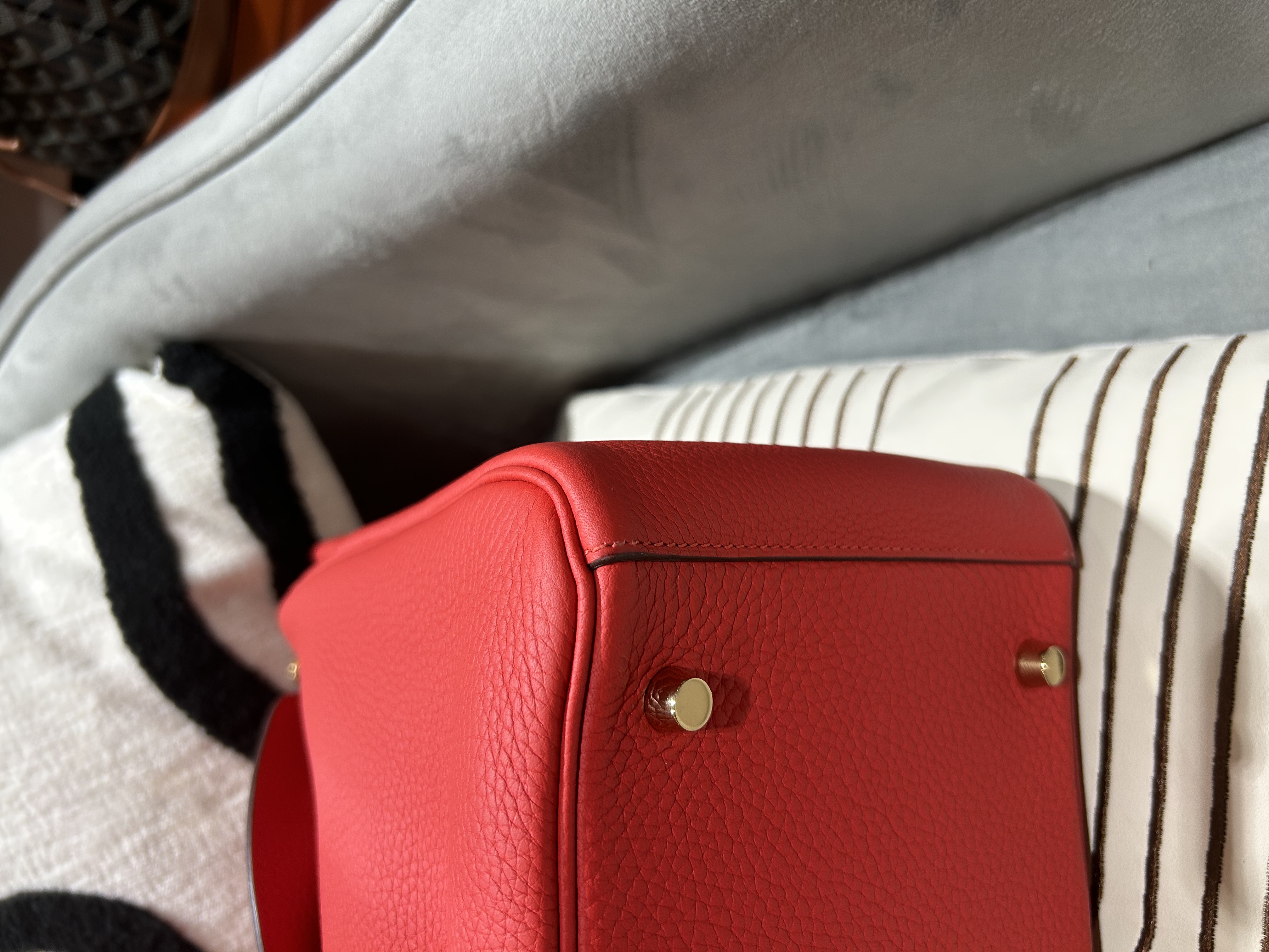 Hermes Lindy 30,SATMP X,心紅金扣 100%Authentic, 98%new ✅dust bag✅box