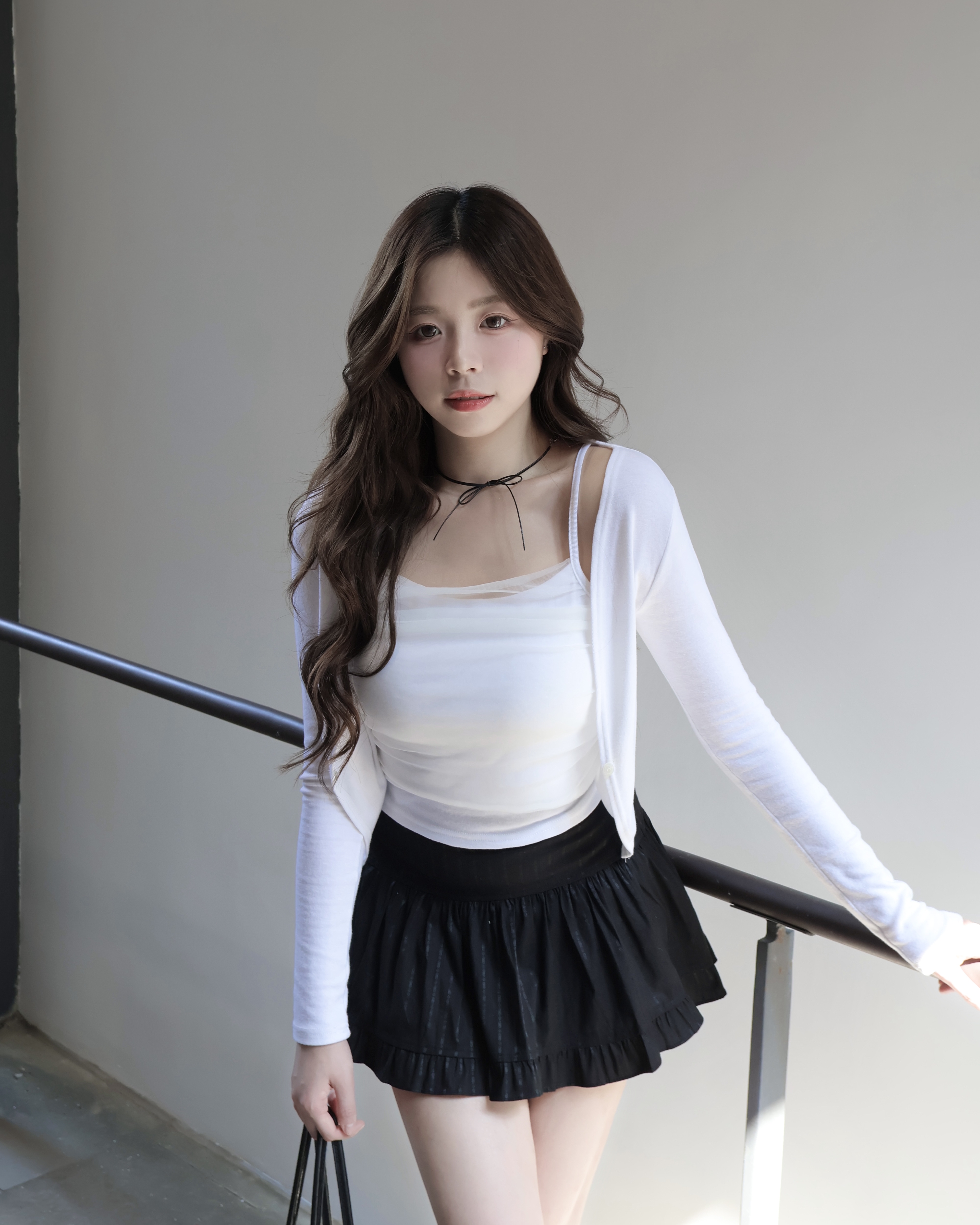  【 查詢度極高🌷🤍 | -5KG顯瘦度♡今季大熱透紗！極致芭蕾舞風～皺皺層次感假兩件上衣🫧💗】 Dreamy Crinkled Ballet Top(三色入)