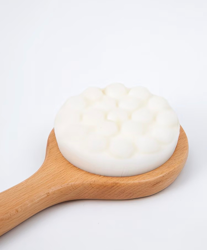 Breath wood series beech Microfiber Hair Bath Brush