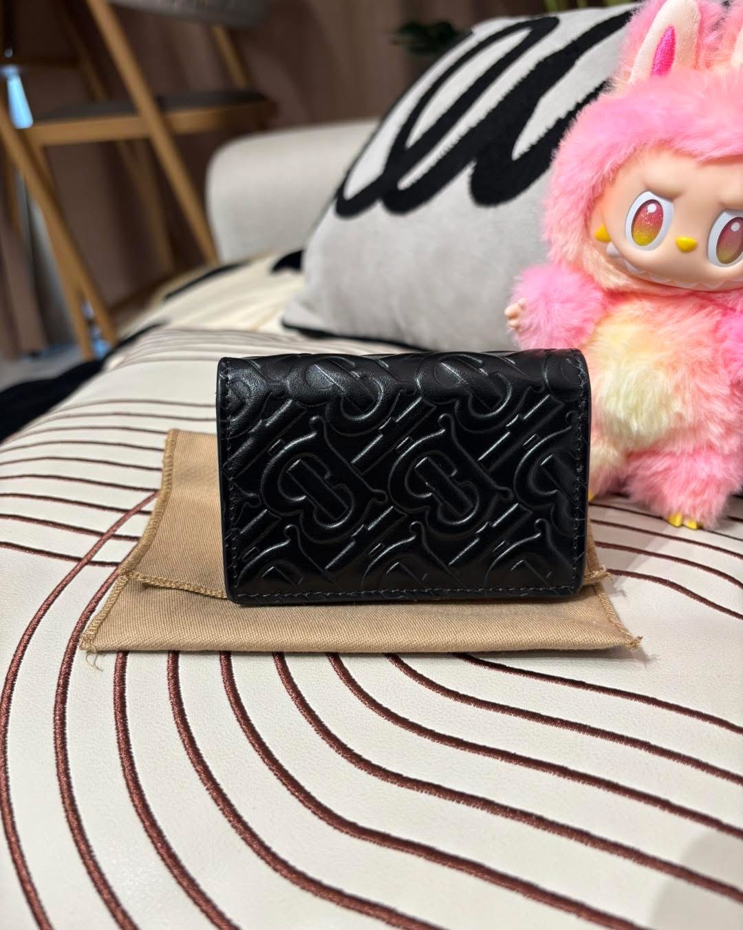 Burberry TB Card Case 黑色小牛皮 100%Authentic,unused✅dust bag