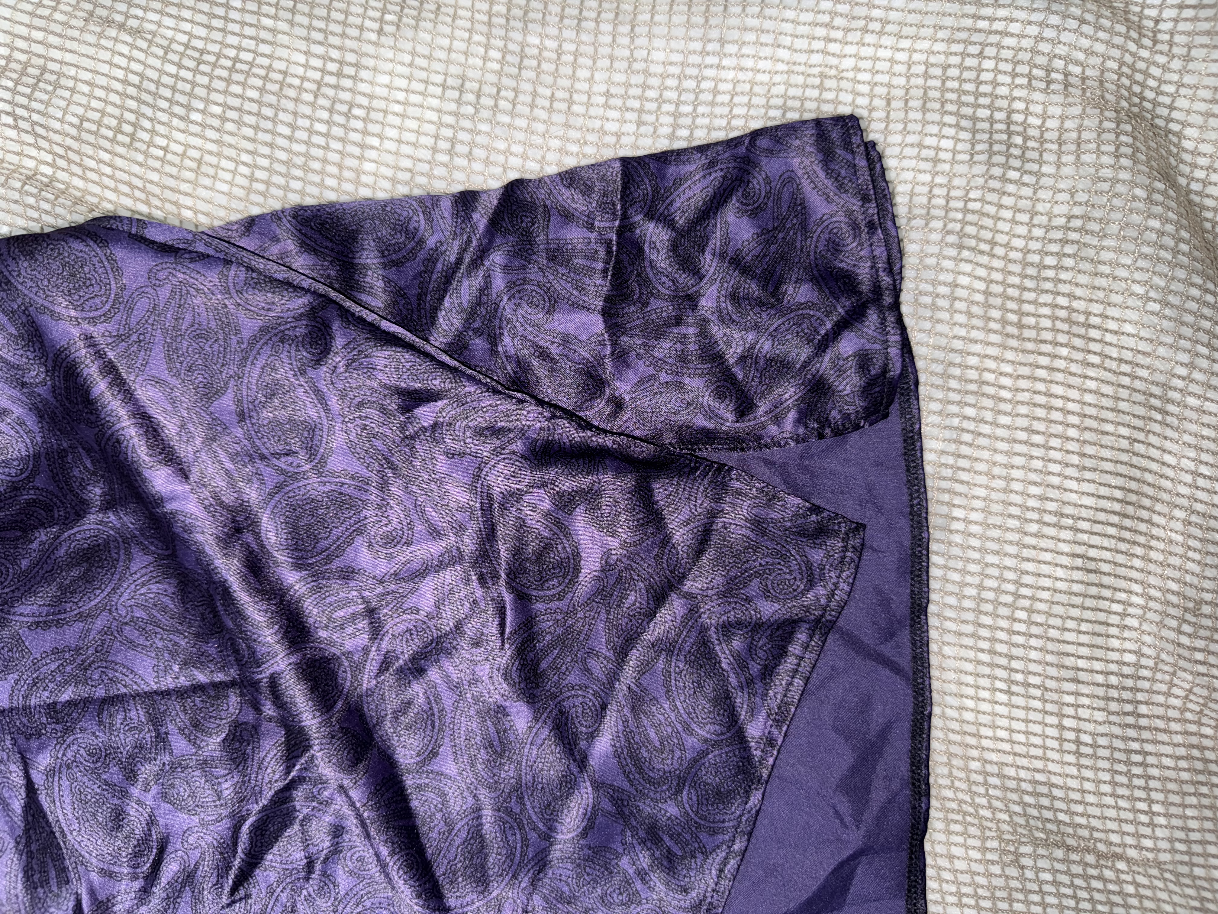 Gothic Satin Bustier Paisley Print Slip Dress