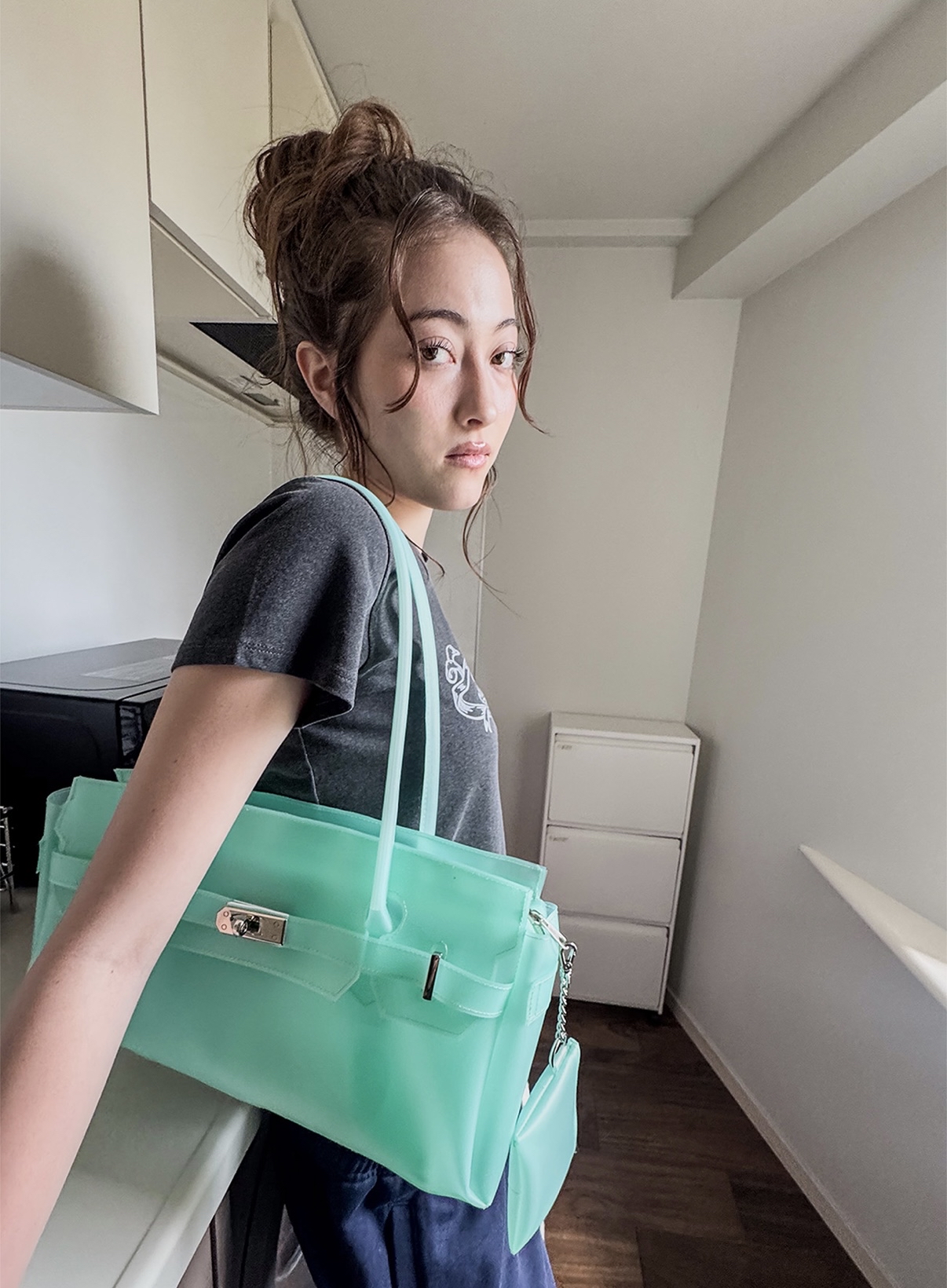 DEINET JELLY TWO-WAY BAG IN IN MINT