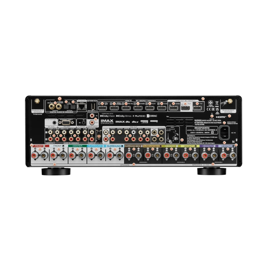Marantz Cinema 50 S2 9.4-Channel AV Receiver with Dolby Atmos, Dirac Live and Powered by HEOS™