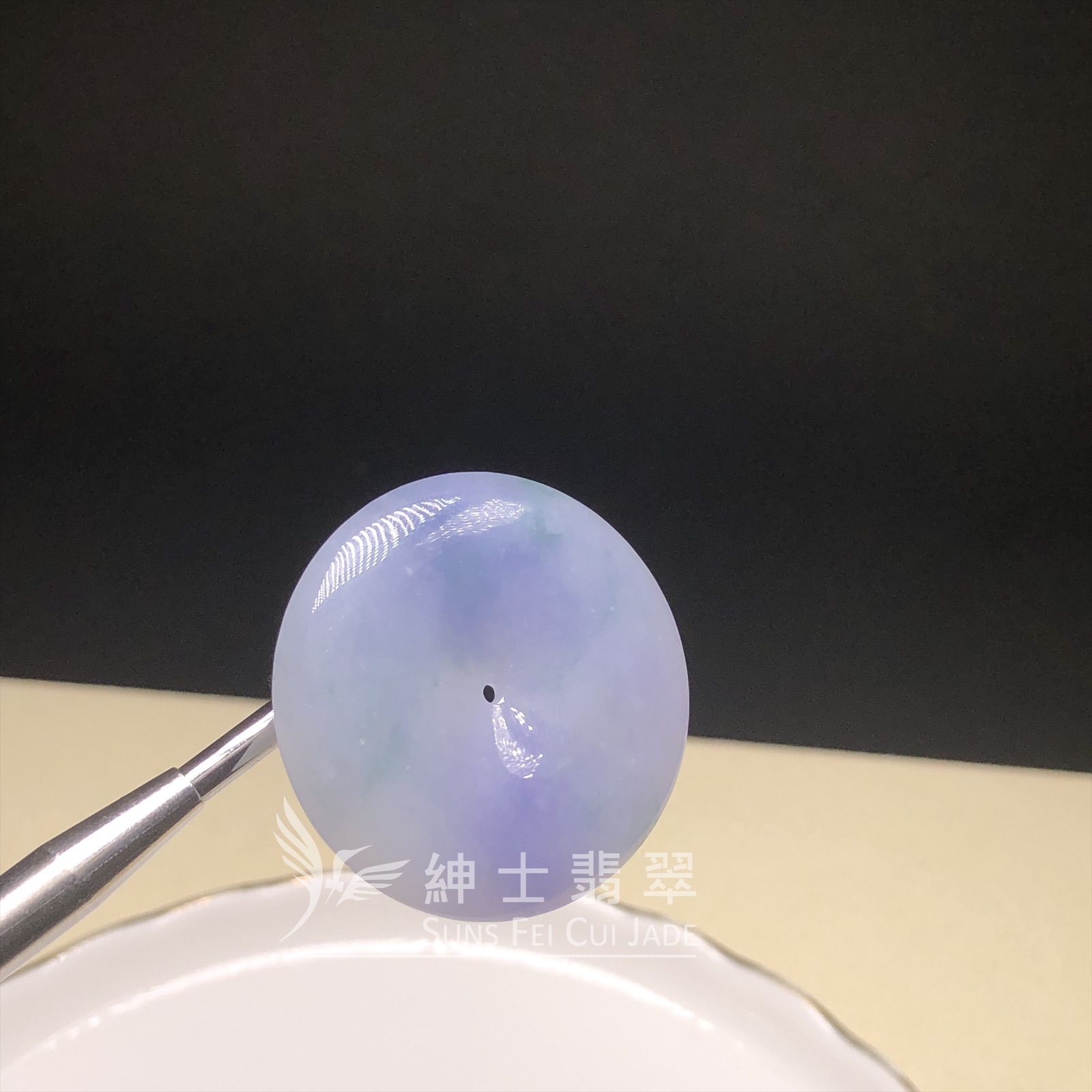 B08569  茄紫飄花平安扣