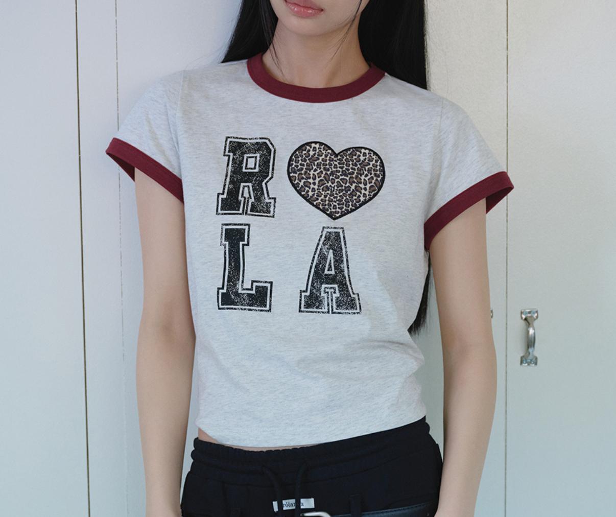 4月新款都有獨家優惠🤩 🎀Rolarola 🎀 I LOVE ROLA PATCHWORK RINGER T-SHIRT 原價49000won 獨家折扣優惠 size: s/m Grey黑邊 /淺灰酒紅邊/white 29/3 23:59截單