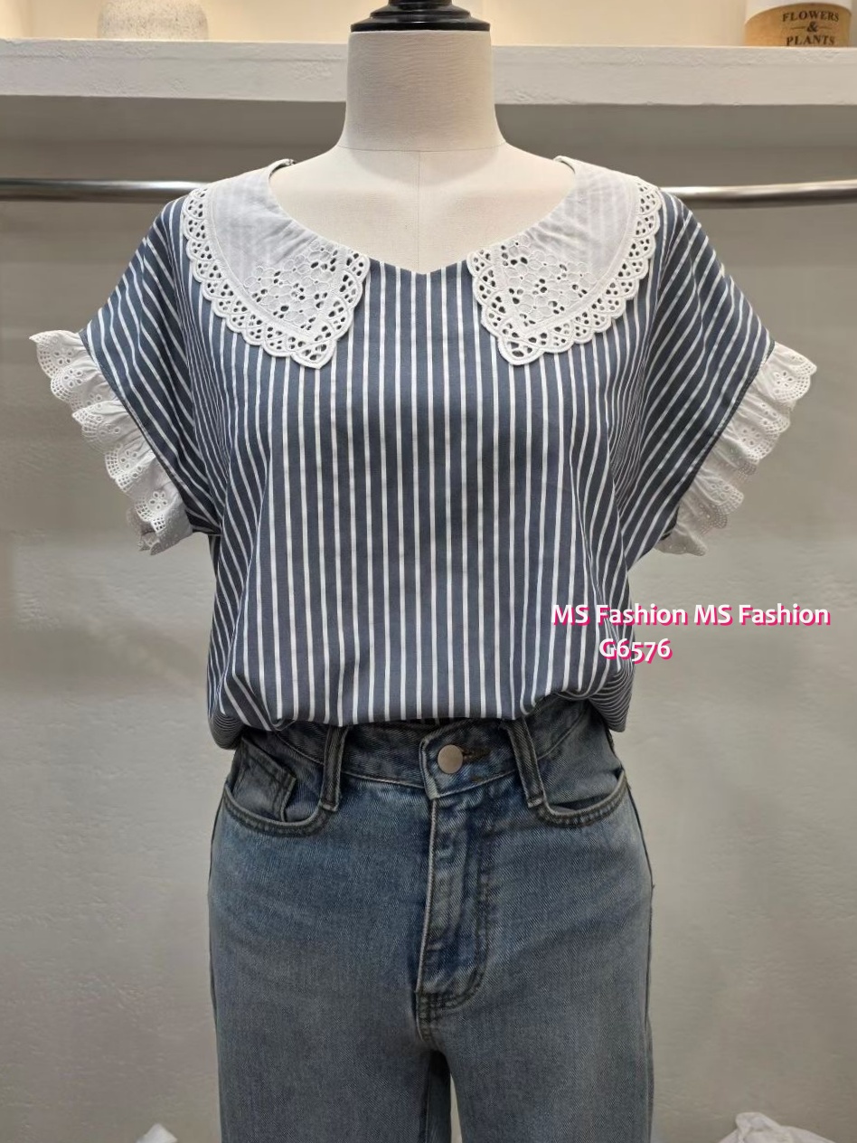 G6576 通花條子top