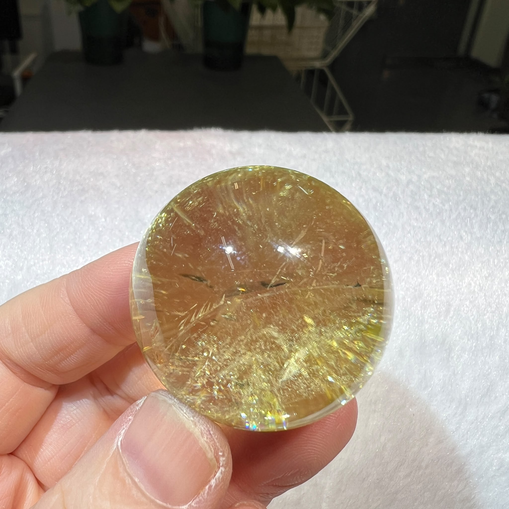 黃水晶球 3.4cm+/- (不連座)#CA0067
