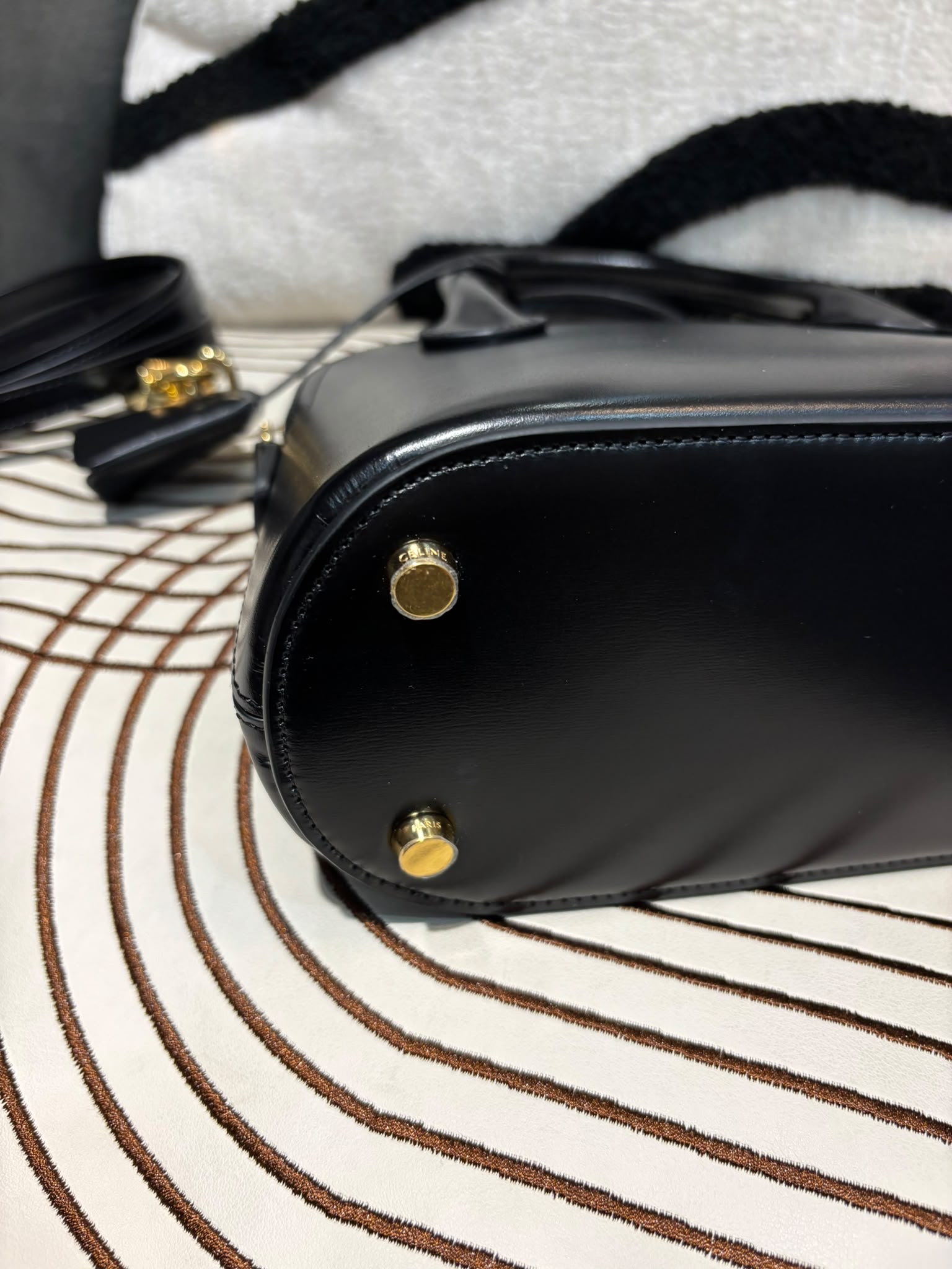 Celine Mini Honorine 黑色亮面小牛皮 2Way Bag 100%Authentic ,98%new ☑️dust bag 