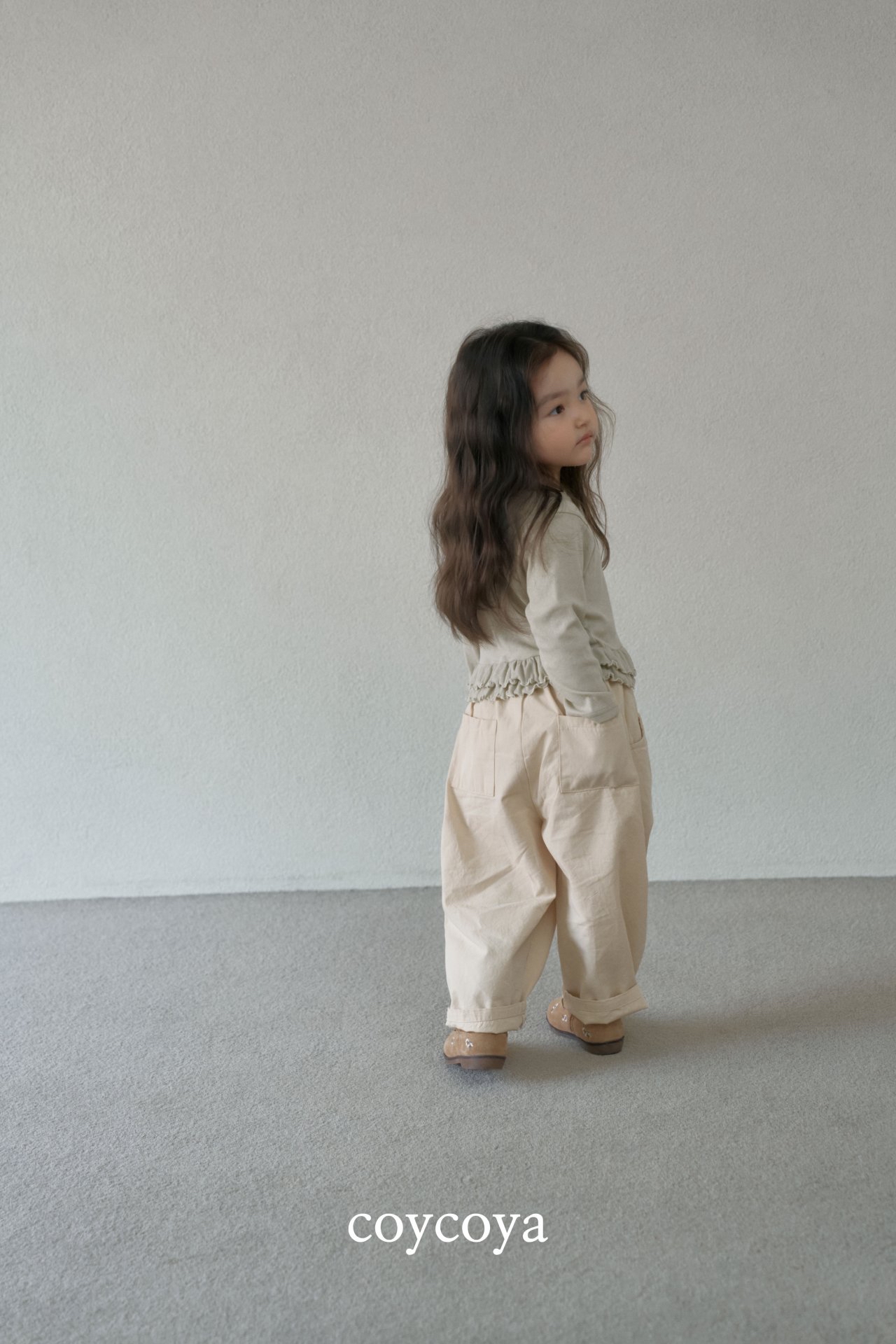 🌸預訂 韓國直送🌸🇰🇷COYCOYA兩色雙層褶皺下擺長袖上衣