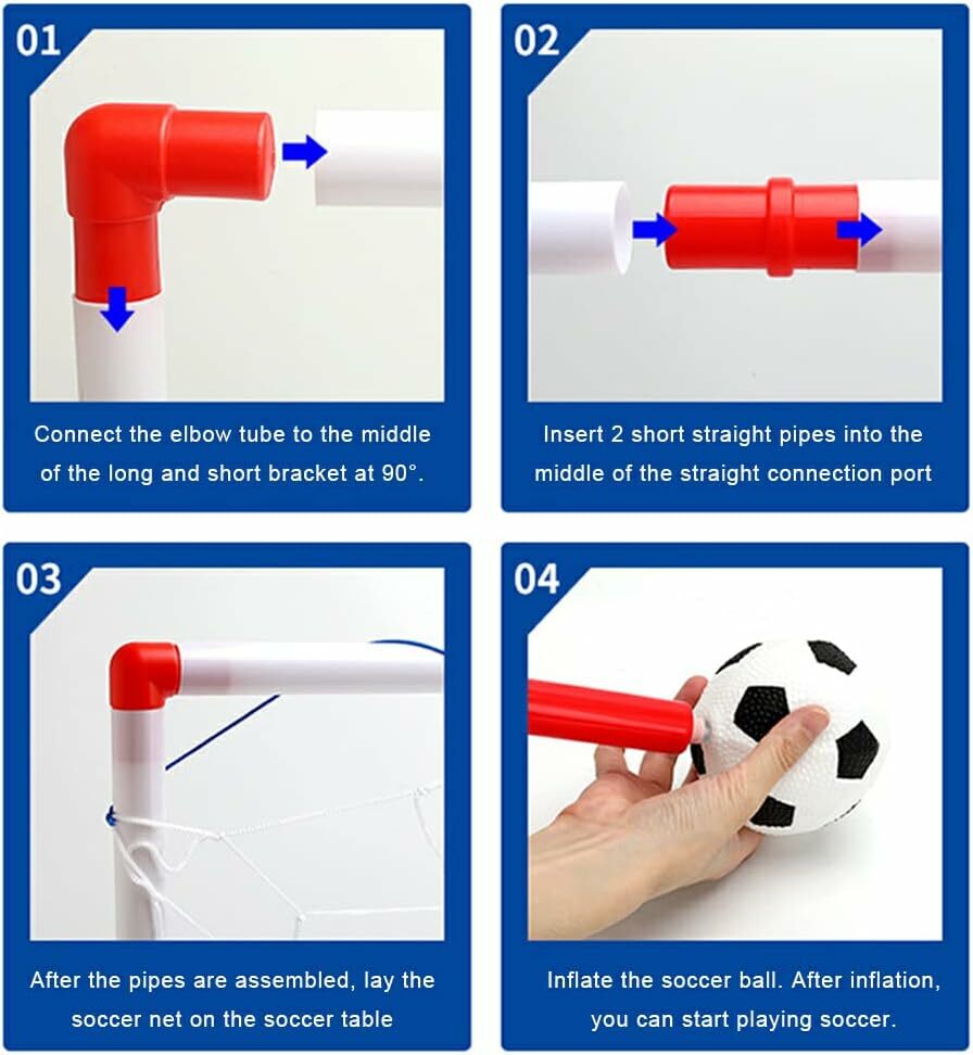 WEHOMY 迷你足球門足球門柱網帶泵套裝 -1套- 現貨