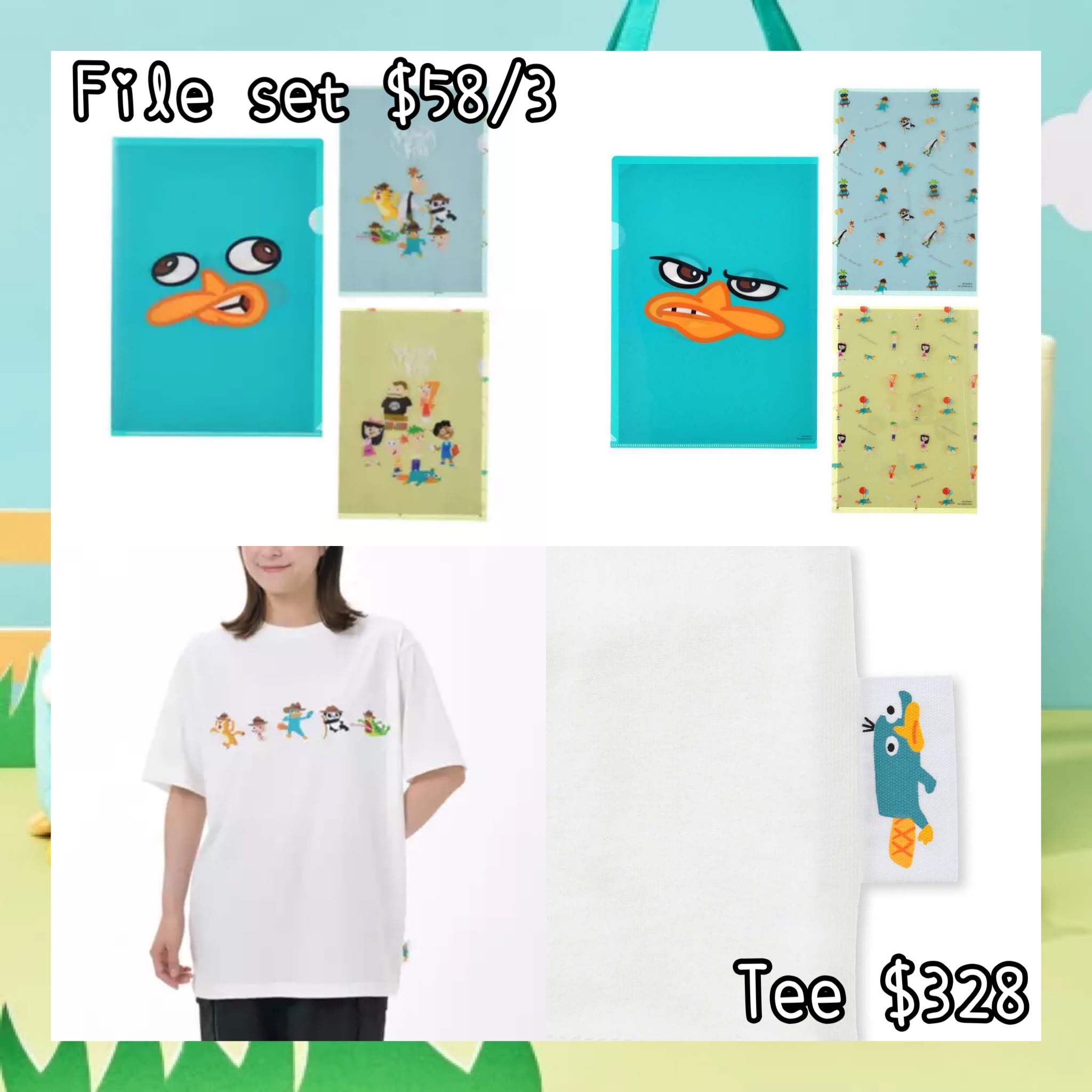 ：日本：PHINEAS & FERB 18/8 日本發賣 FILE SET TEE