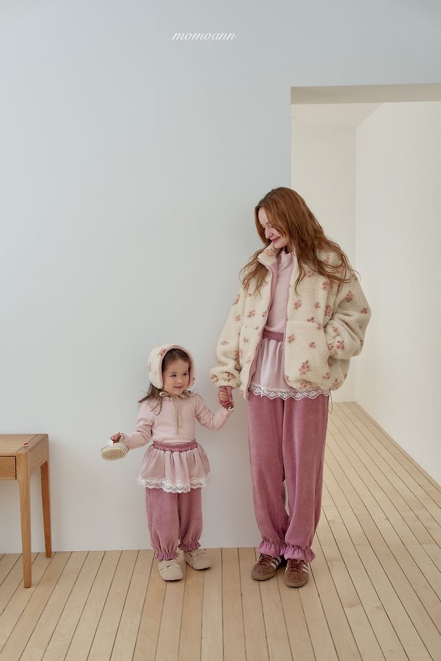 Momoann | Satin Joggers (Pink) with Mom