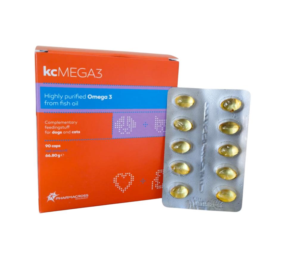 意大利 Pharmacross kcMEGA3 貓犬專用高純度 Omega-3 魚油膠囊(80粒裝)