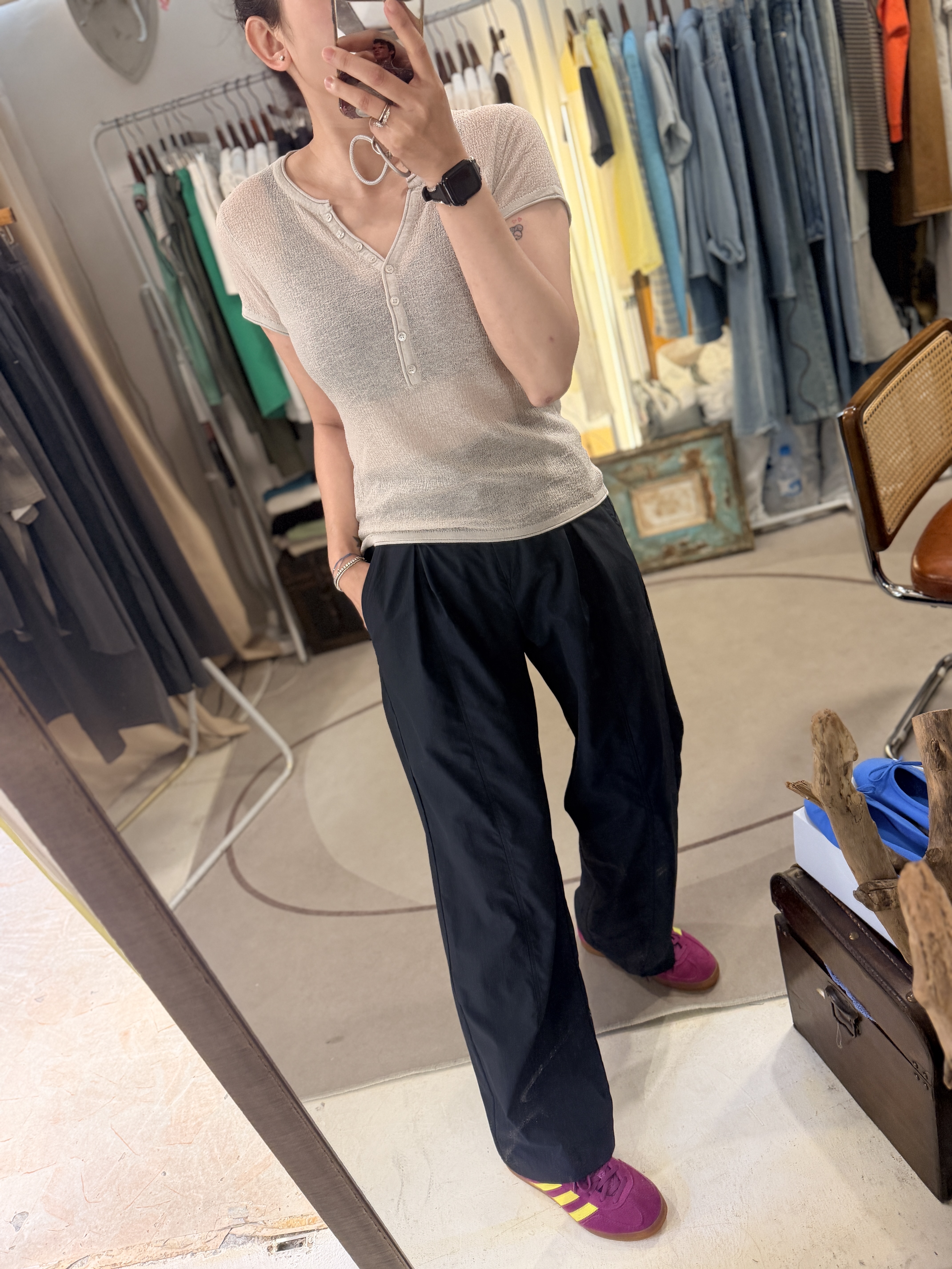 See-though top
