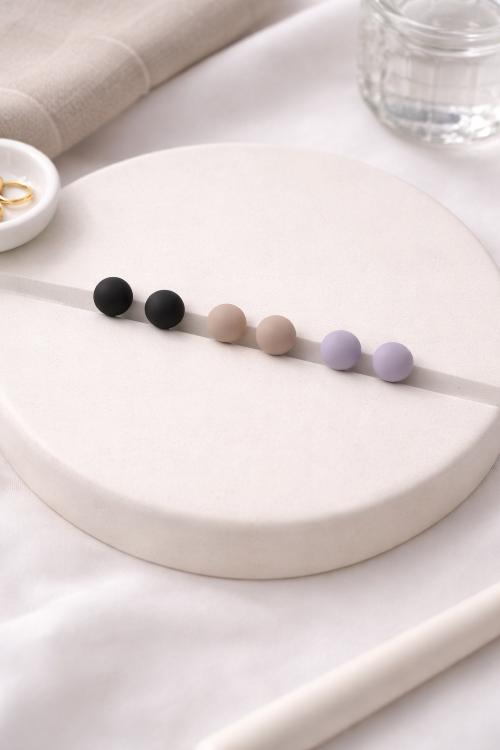 Ocr Matte Dot Stud Earrings