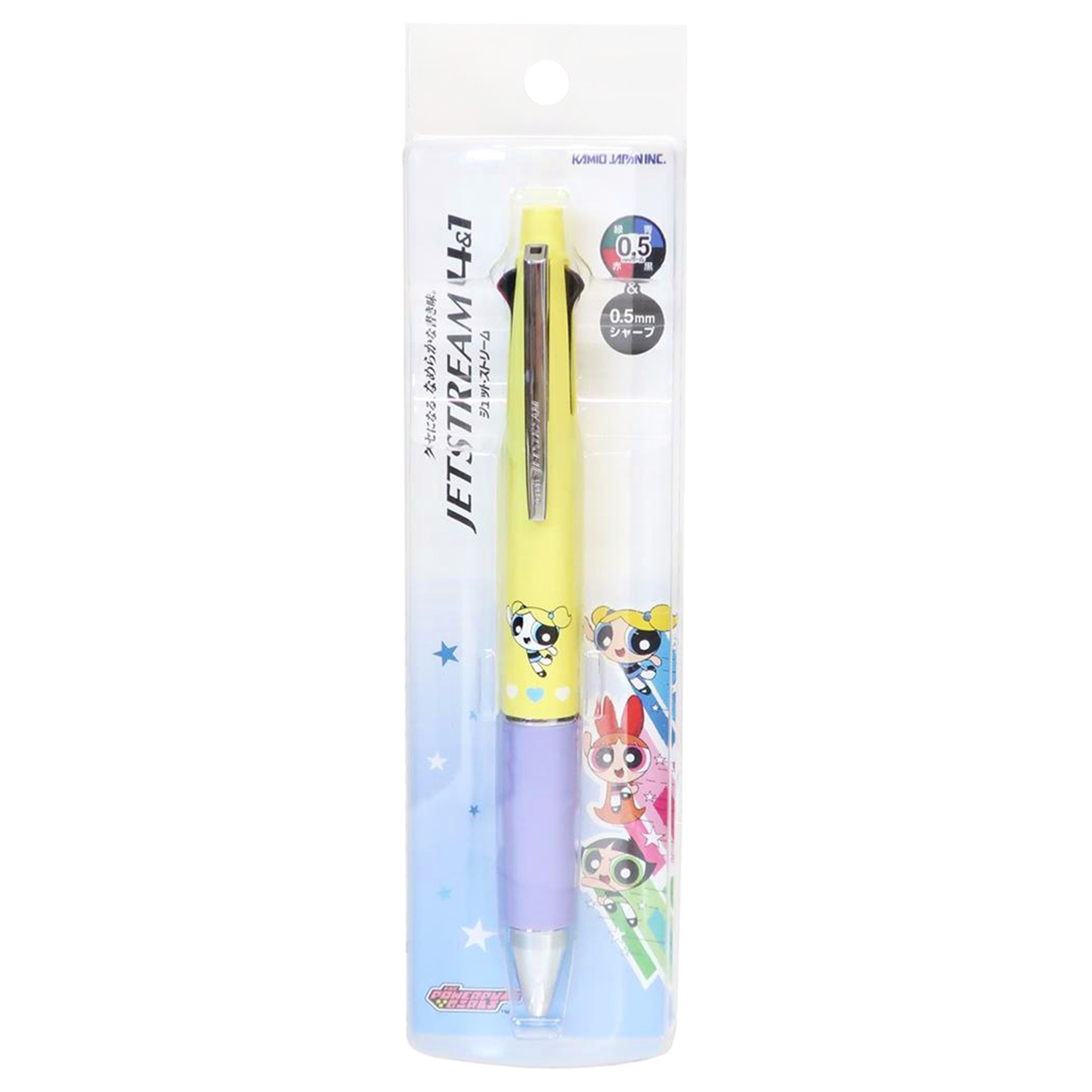 現貨｜飛天小女警 The Powerpuff Girls 日本製 uni Jetstream 4&1 多功能 5用筆 0.5mm 4色原子筆 + 0.5mm 鉛芯筆 (308057)
