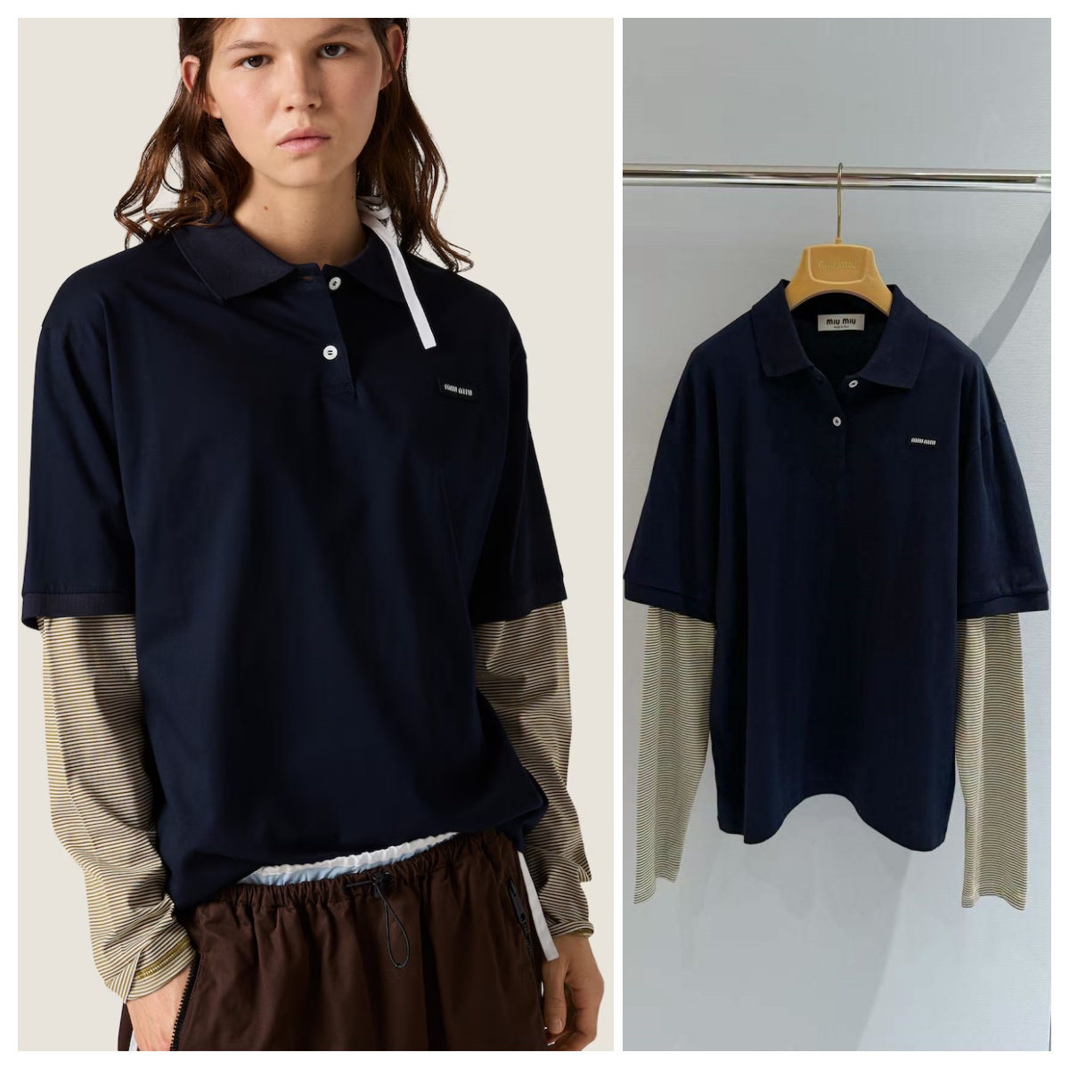 【原單】Miu Miu Jersey polo shirt 針織polo衫