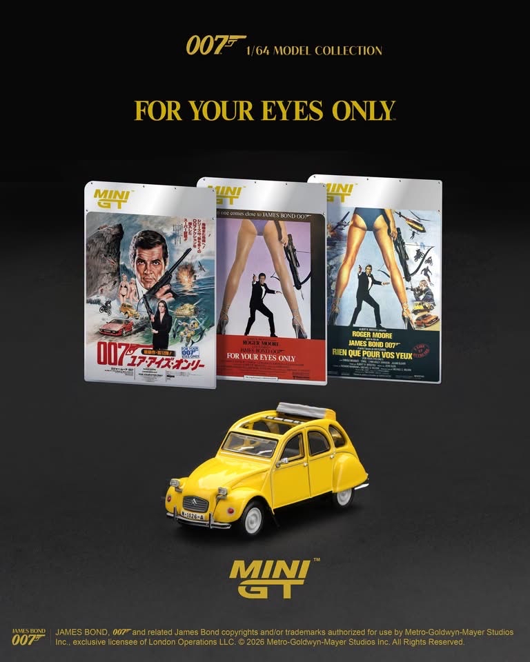 (預訂 Pre Order) Mini GT ( MGT00919-007E ) Citroën 2CV "For Your Eyes Only" / English Blister Packaging