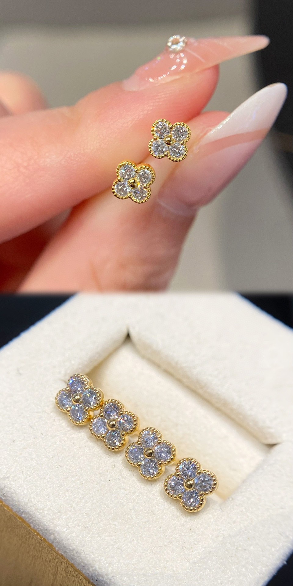 18K Diamond Earrings 