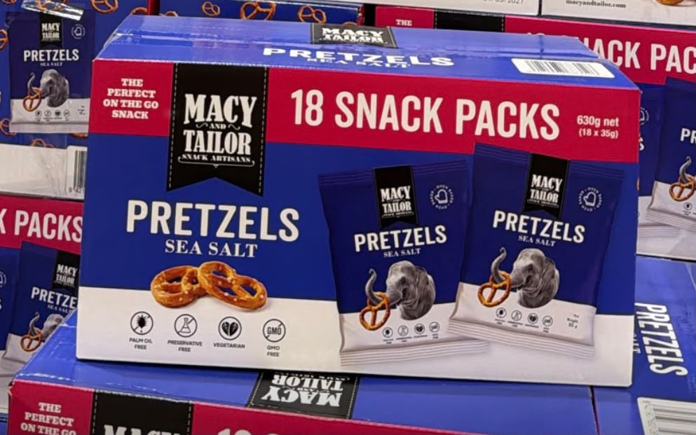 澳洲Costco │ Macy & Tailor 經典椒鹽脆餅35g (一盒18包)