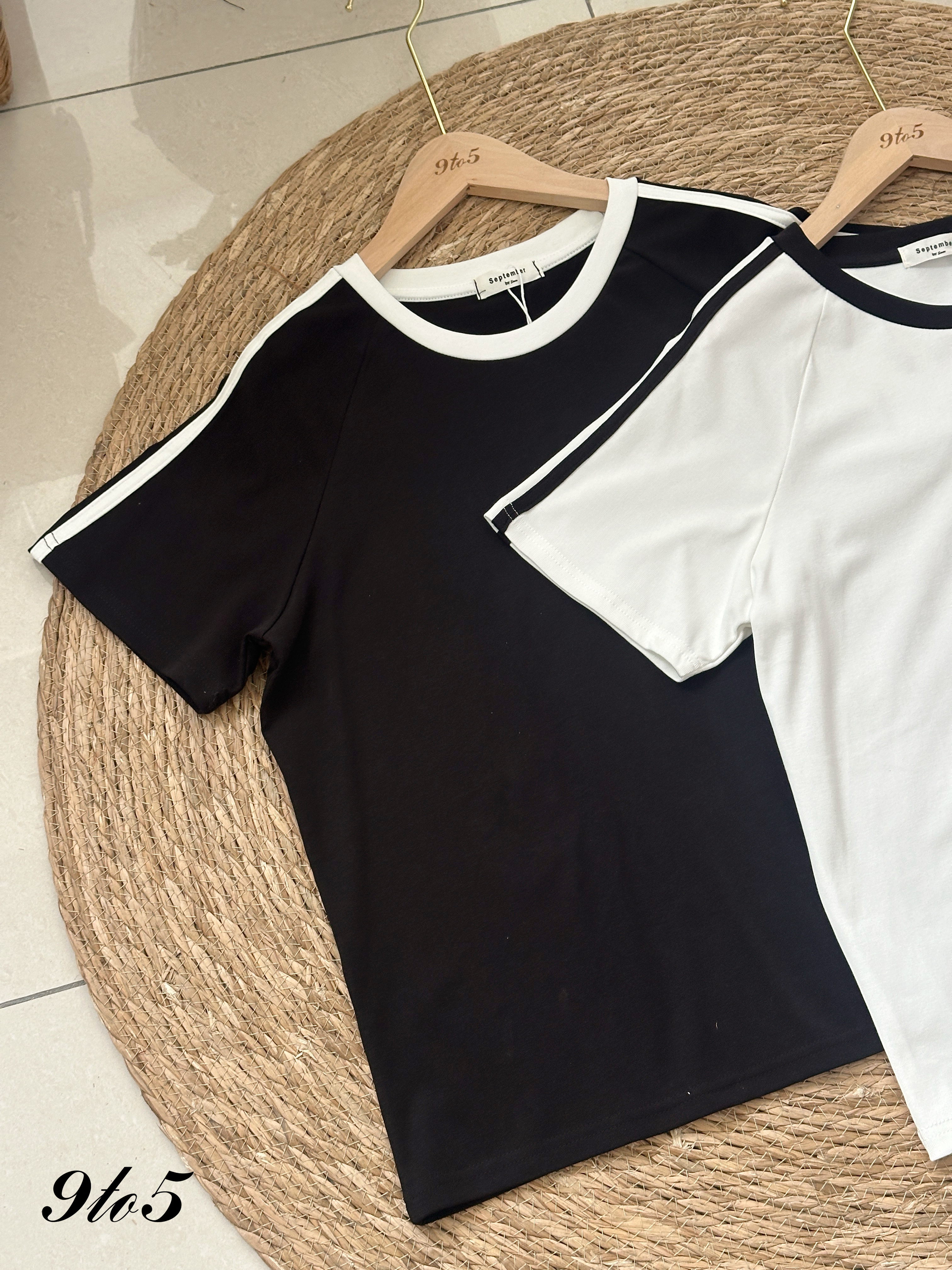T4213 Contrast Oversized Tee - 3 Colors 