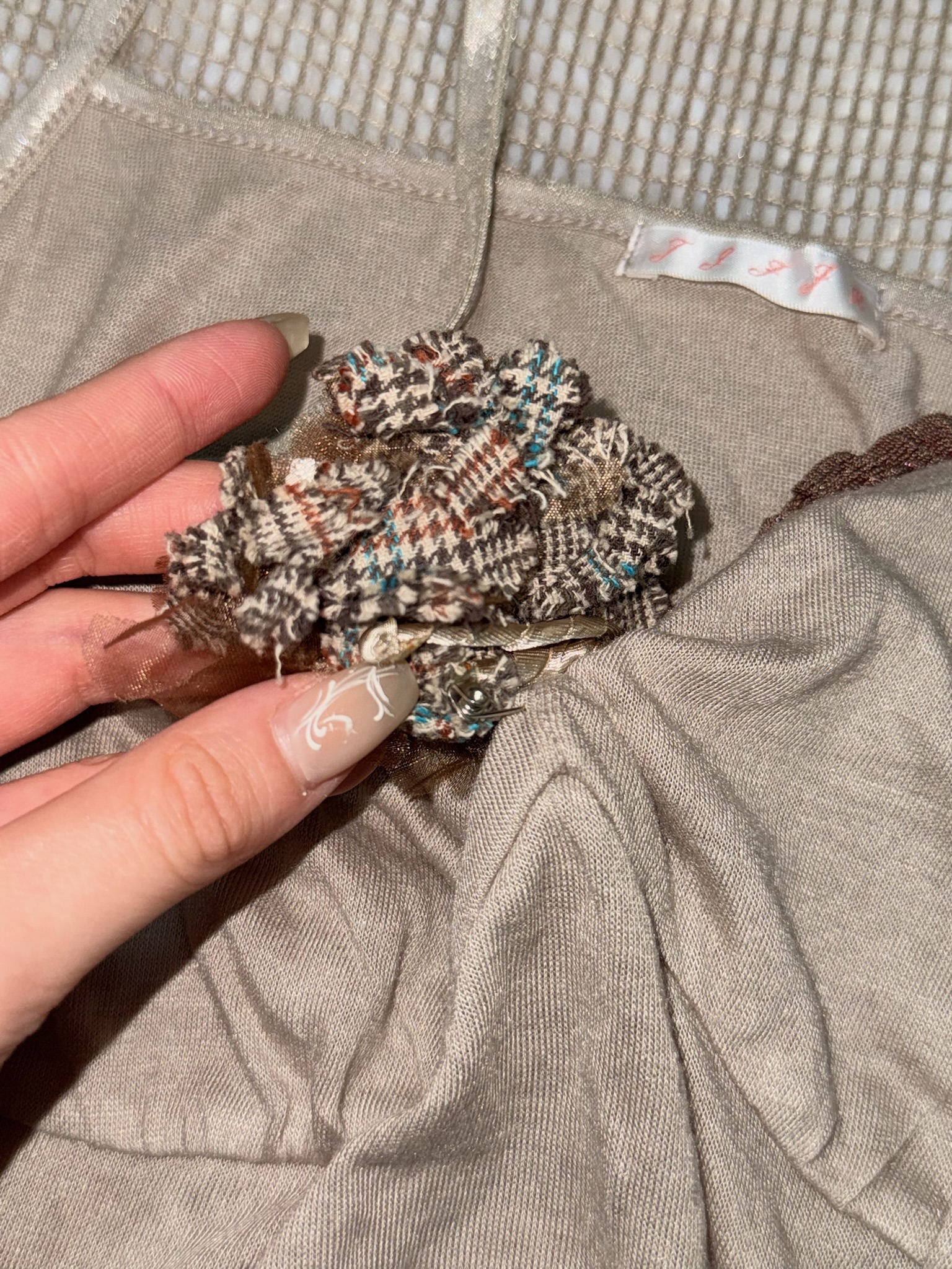 2000s Camisole with Flower Appliqué 