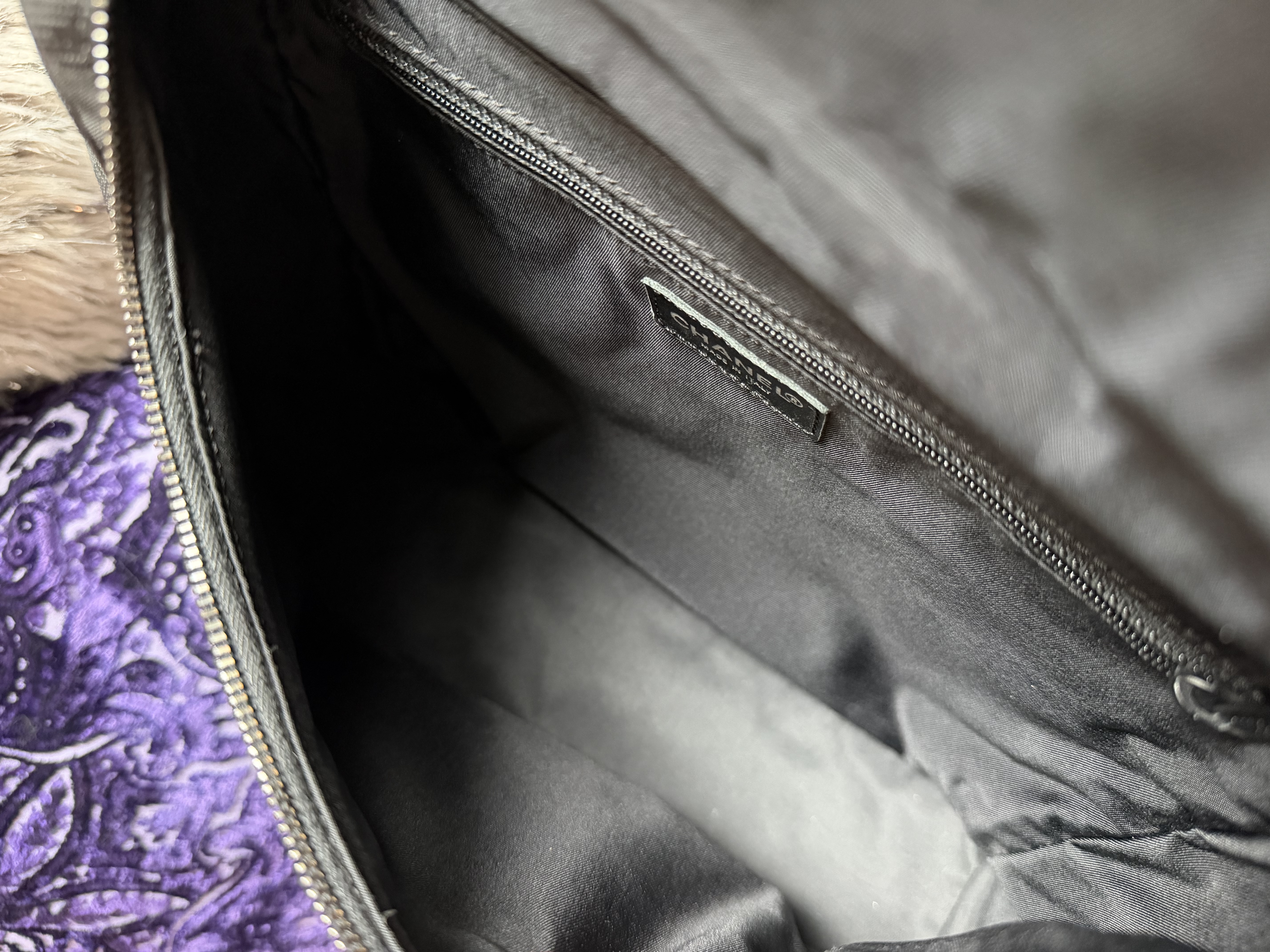 Vintage chanel black travel line backpack /shoulder bag 