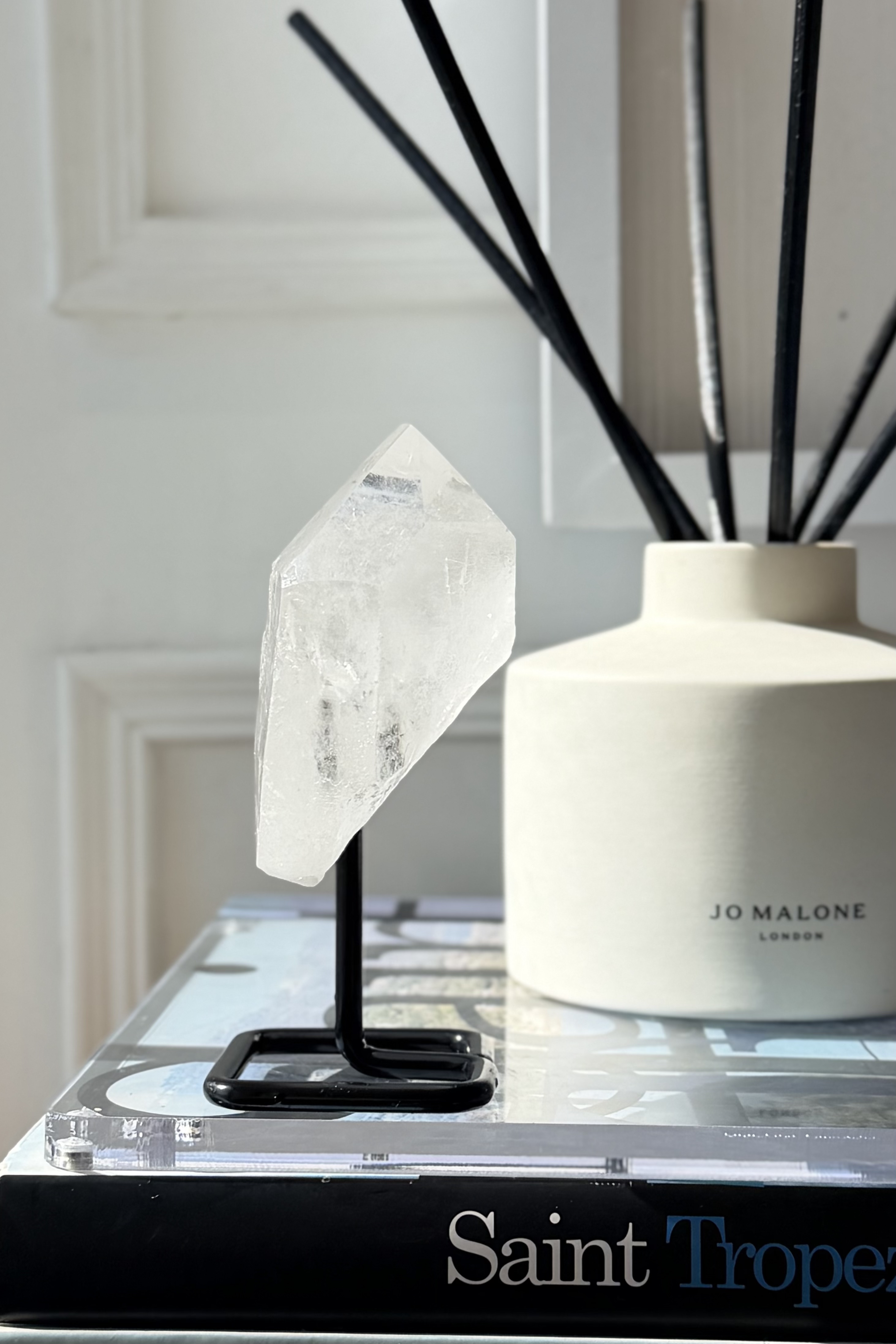 ༒11.7cm白水晶POINT連托架擺設༒ CS7037C8GF78-RA30*6as