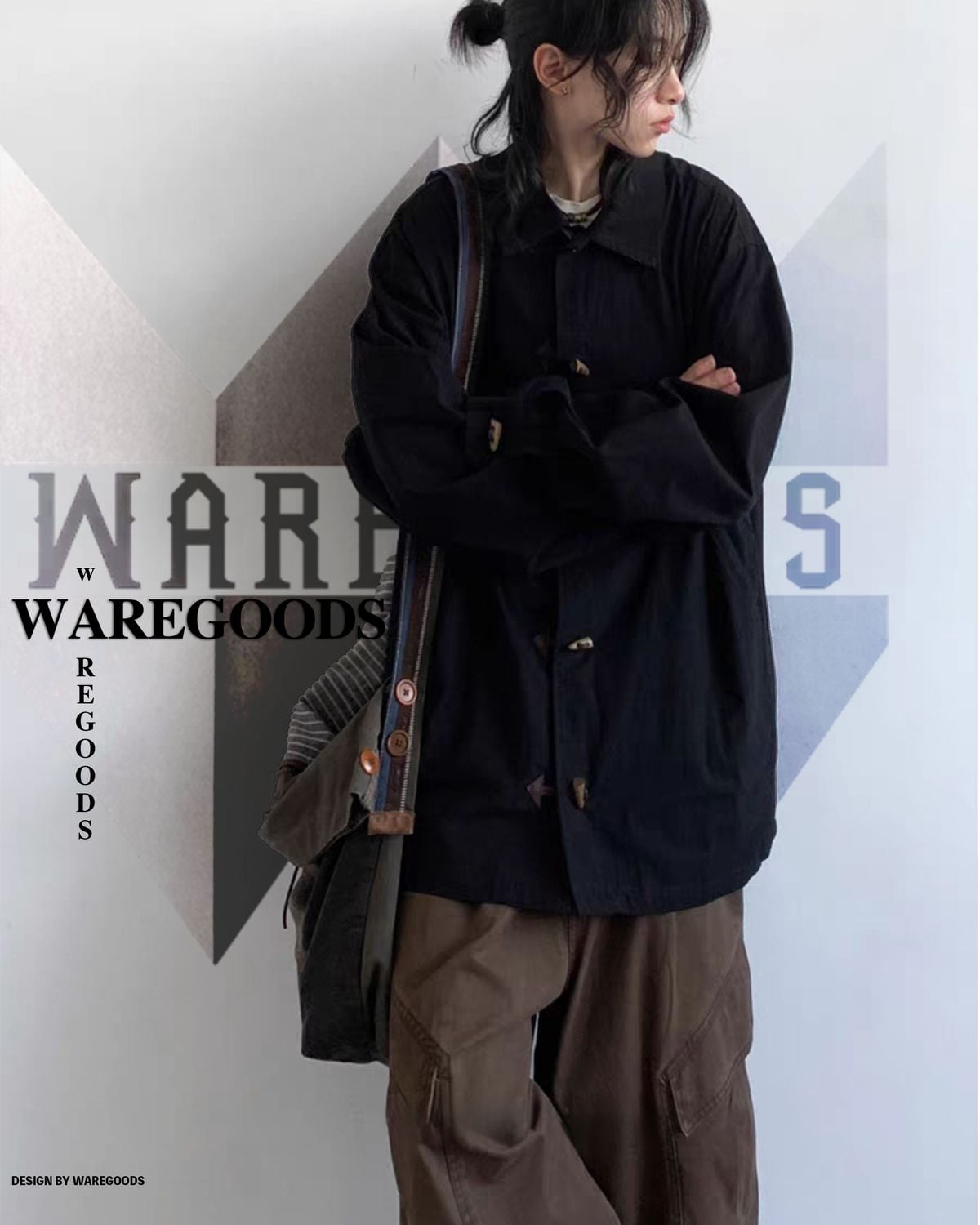 W1030純色盤扣長袖恤衫
