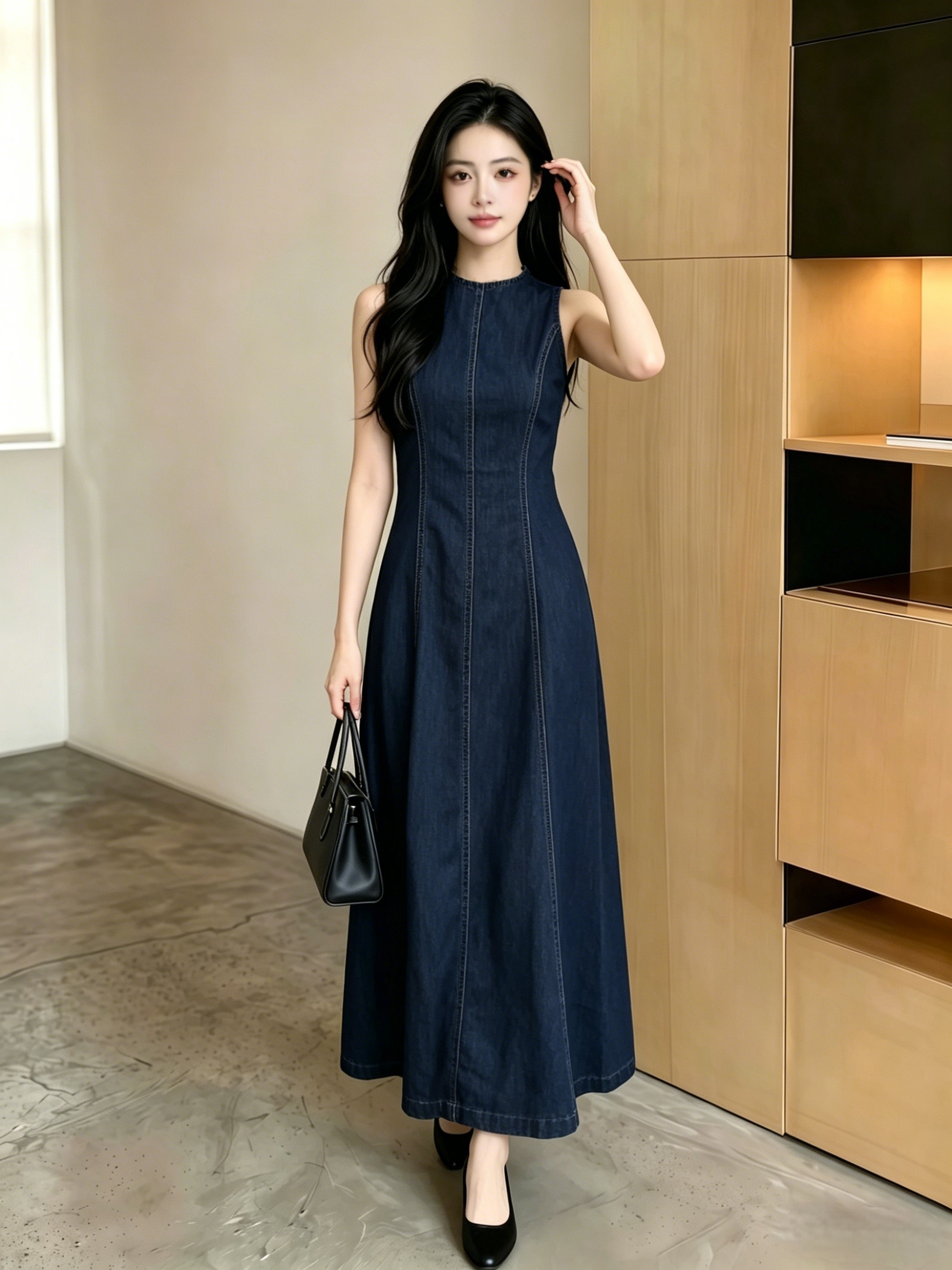 Denim Grace Midi Dress M200