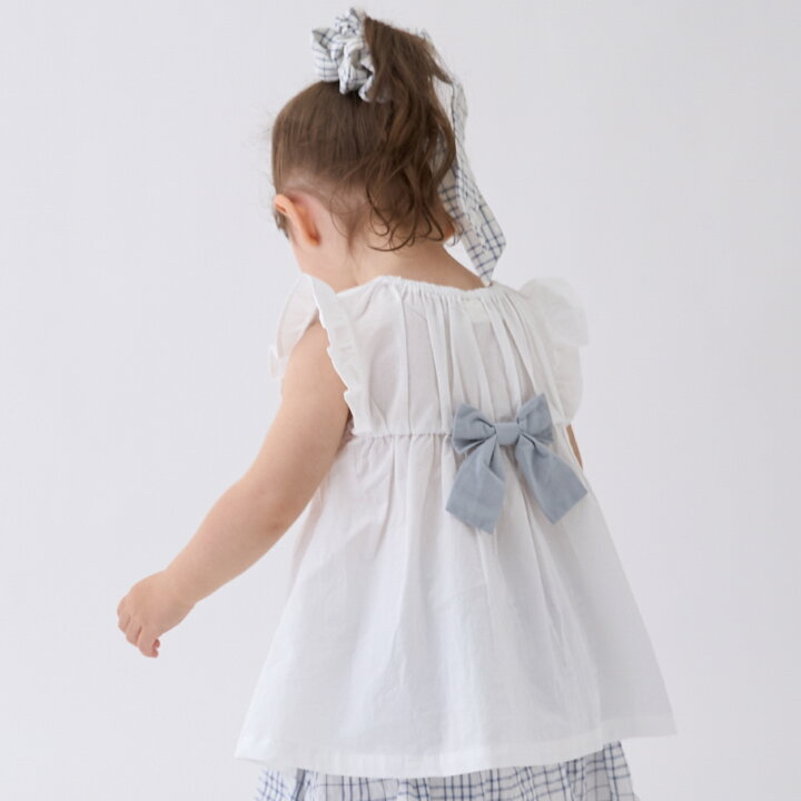 🇯🇵預訂 日本直送🇯🇵 Petit Main 三色草莓刺繡緞帶褶皺束腰上衣