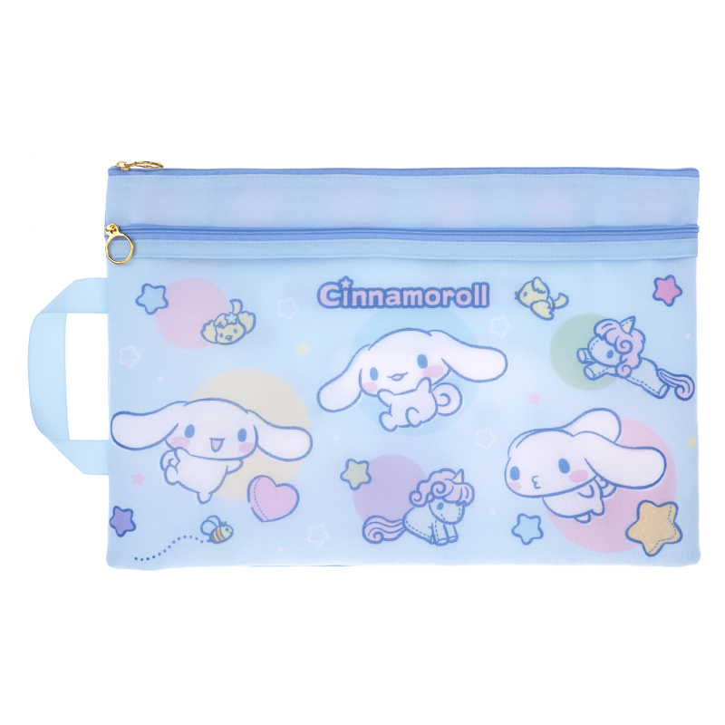 Cinnamoroll F4 Double Zipper Fabric Document Bag 雙拉鍊布文件袋連手挽