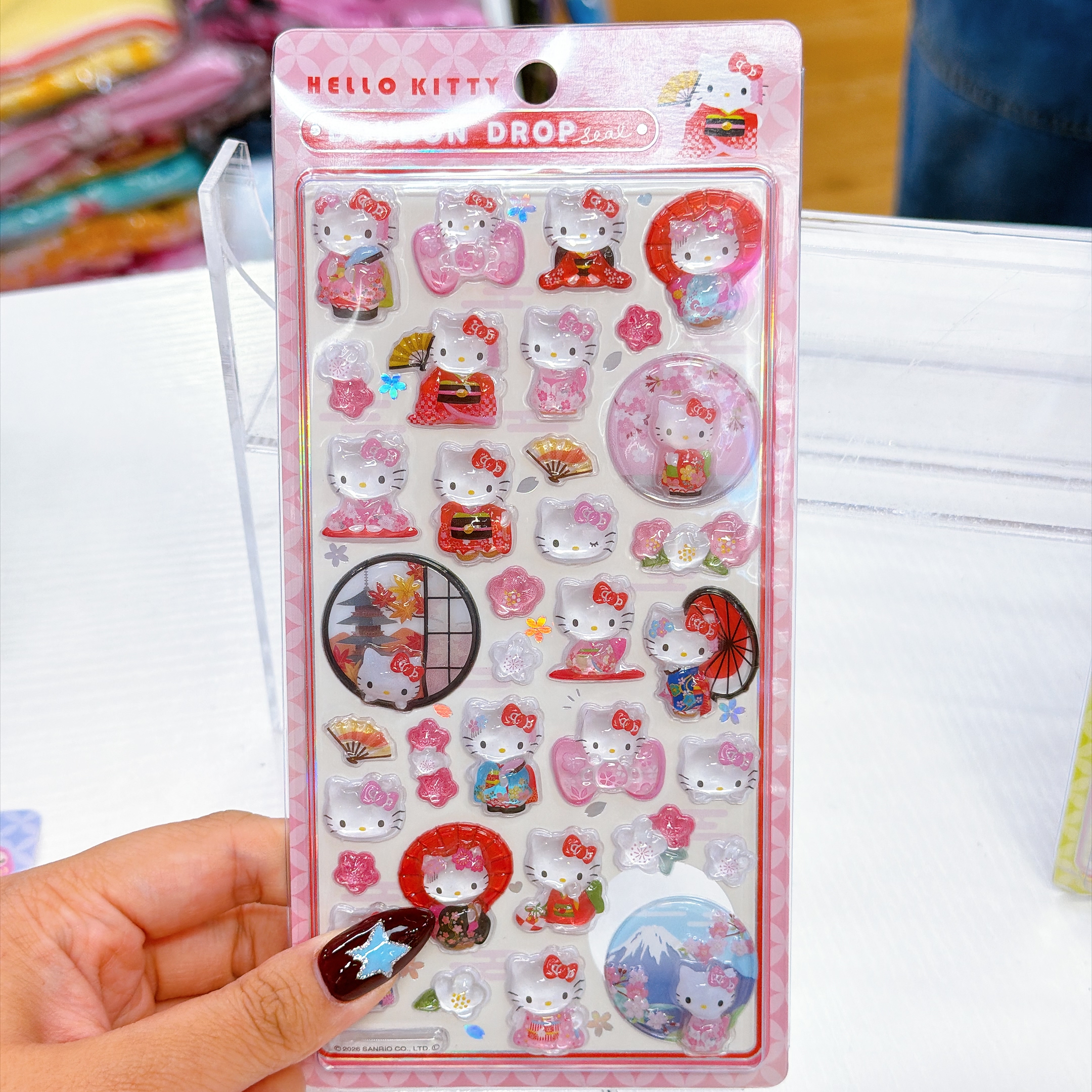 日本直送新款Hello Kitty Bon Bon drop 立體貼紙
