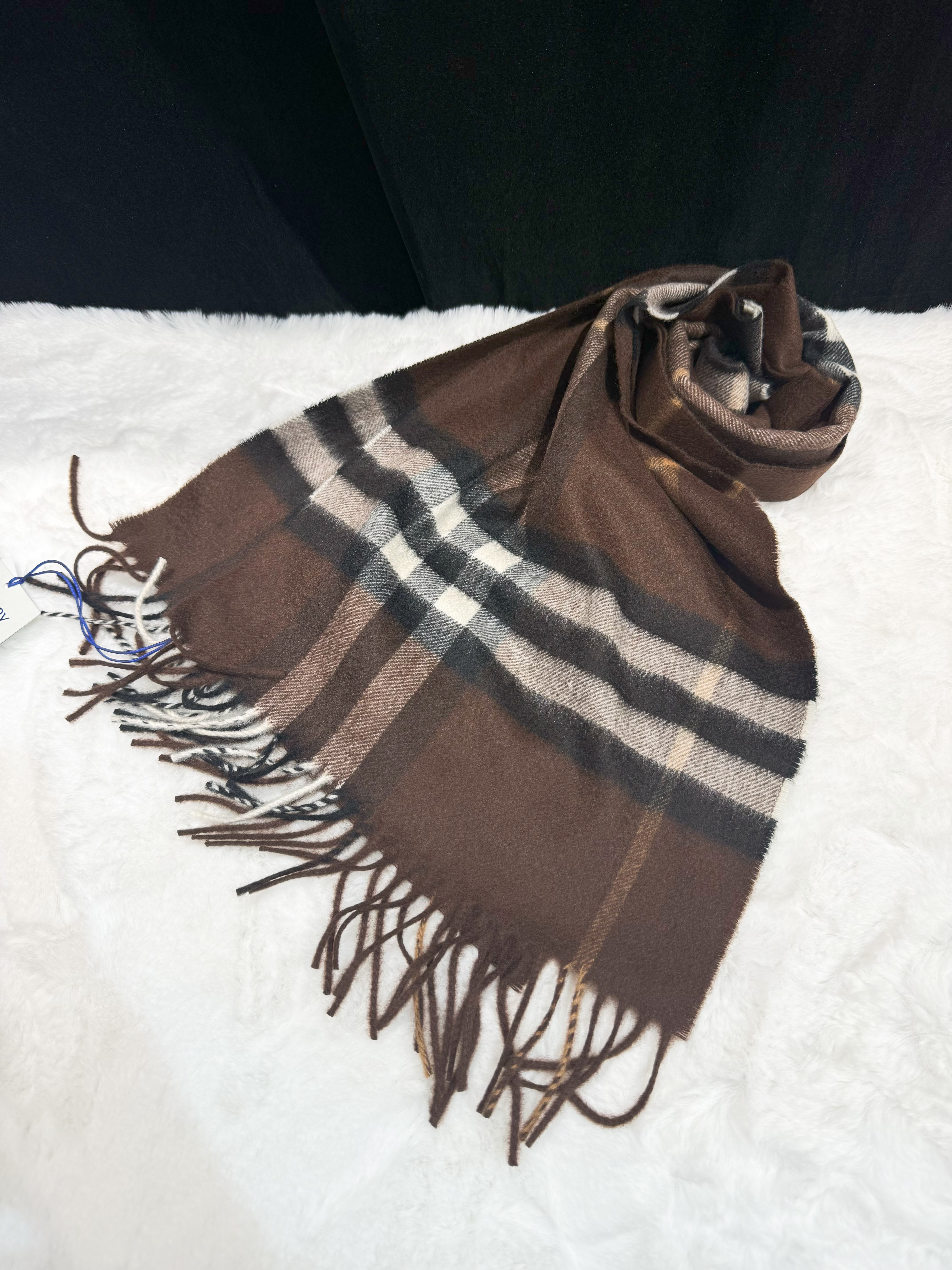 Burberry scarf cashmere/check/marrone
