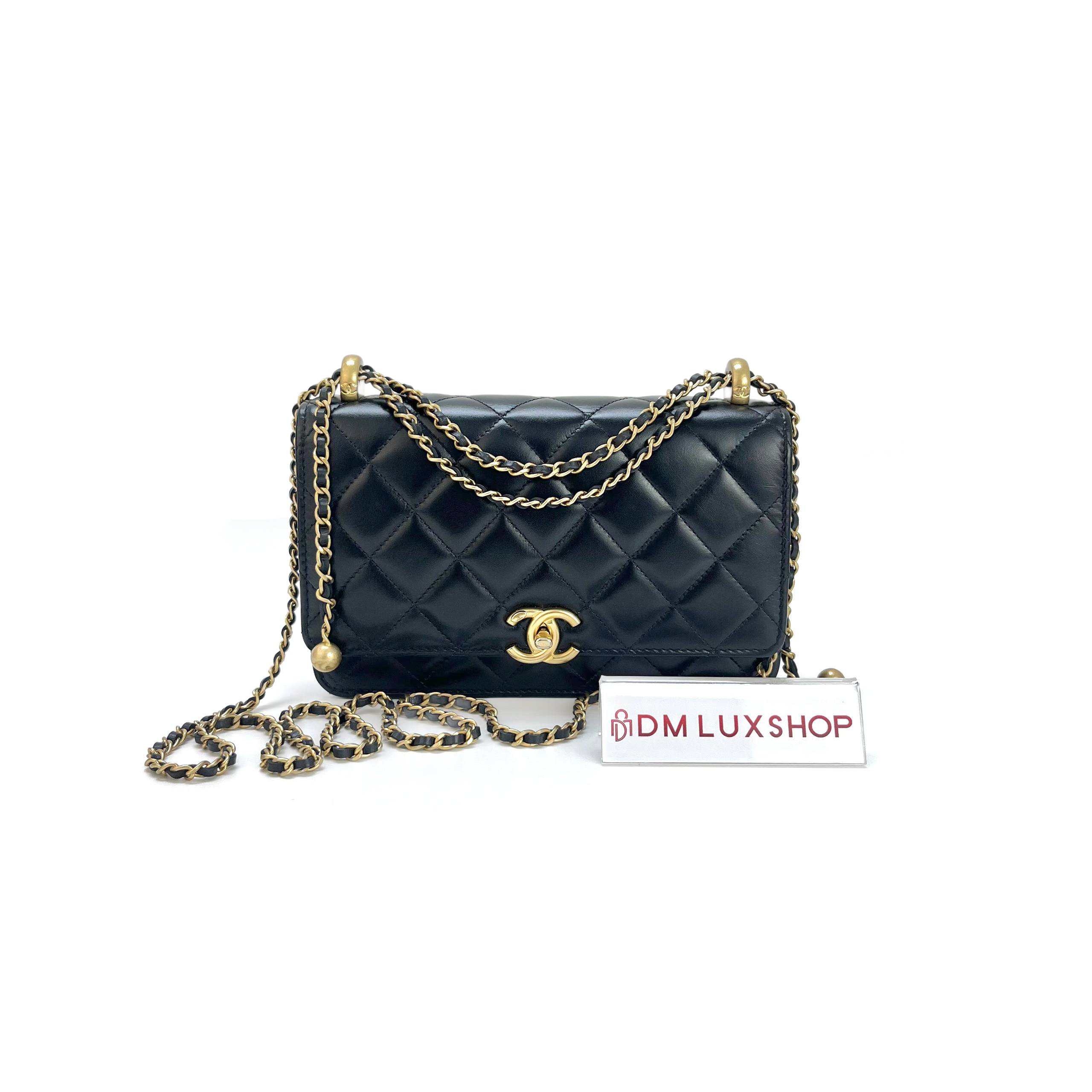 Chanel 24C Double Gold Ball WOC GHW (Microchip)
