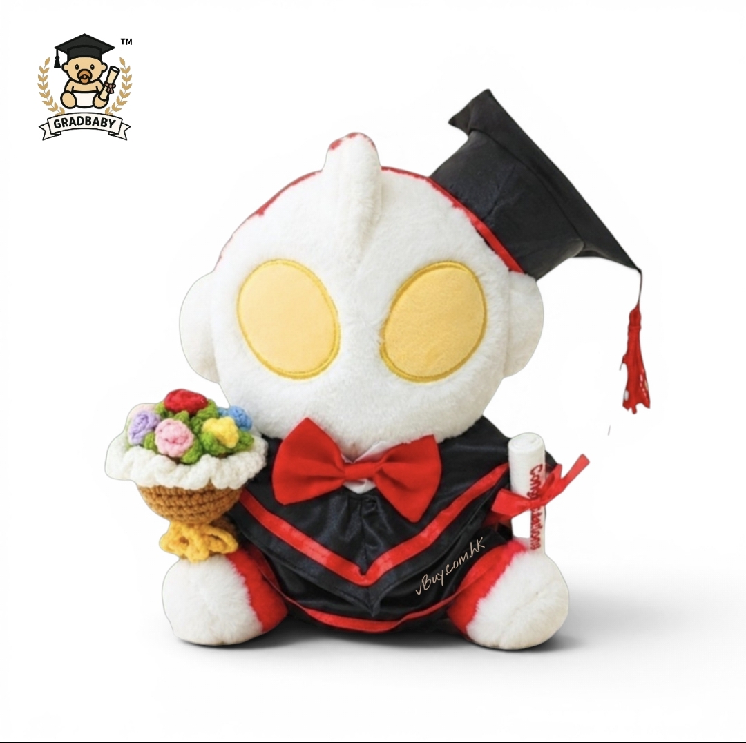 ### 超人迪加畢業公仔 Ultraman Tiga畢業禮物公仔可加綉名 25cm 香港現貨 gradbaby 