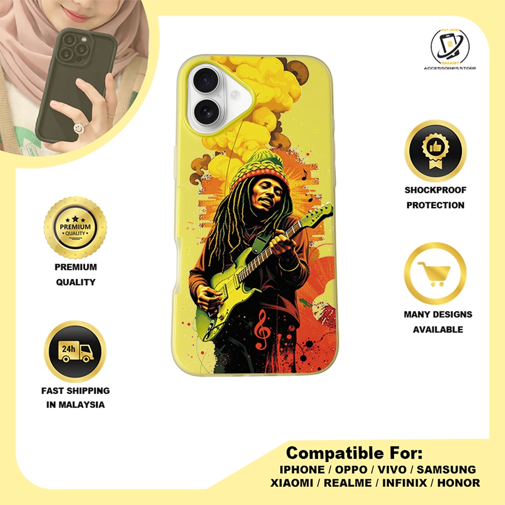 JELLY CASE PHONE FOR IPHONE - DESIGN BOBMARLEY