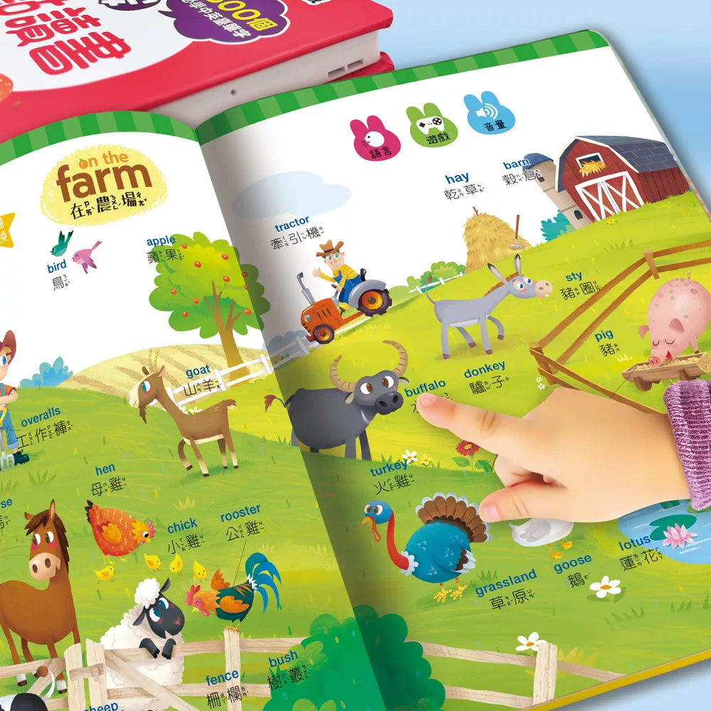 🔸預購貨品🔸手指按按單字學習點讀書 【中、英、臺三語發音】