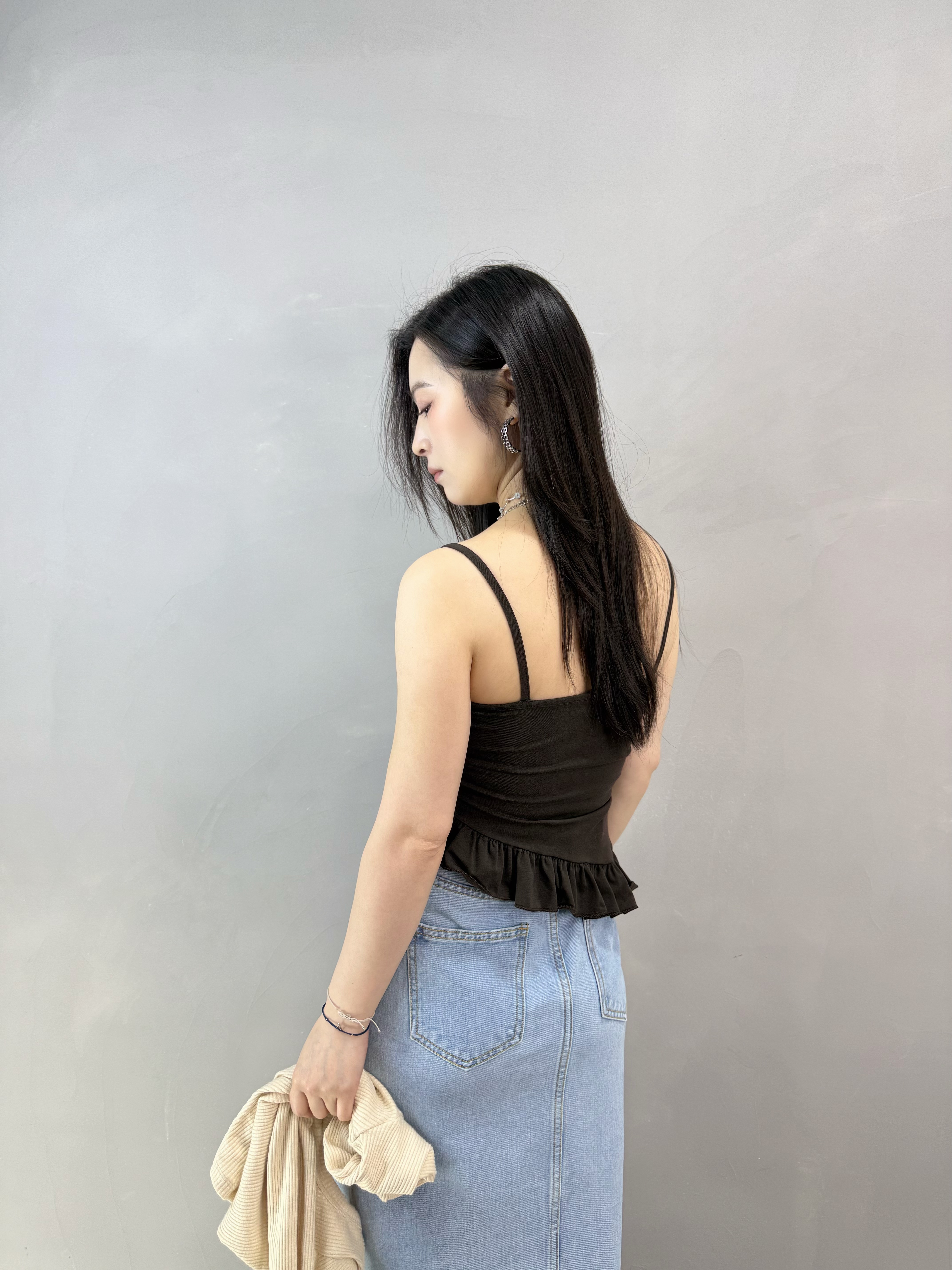 H68 吊帶ruffle Bra Top