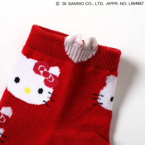 🆕【⭐訂購⭐】🇯🇵日本直送 🌀#Kitty 心心剪裁短襪［2款選］🌀[ELEA-0030][260603]