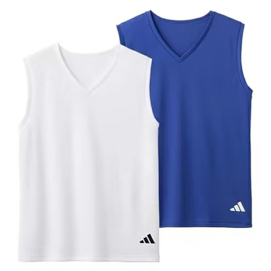 日本直送 Adidas 吸汗速乾無袖V領上衣 2 件裝
