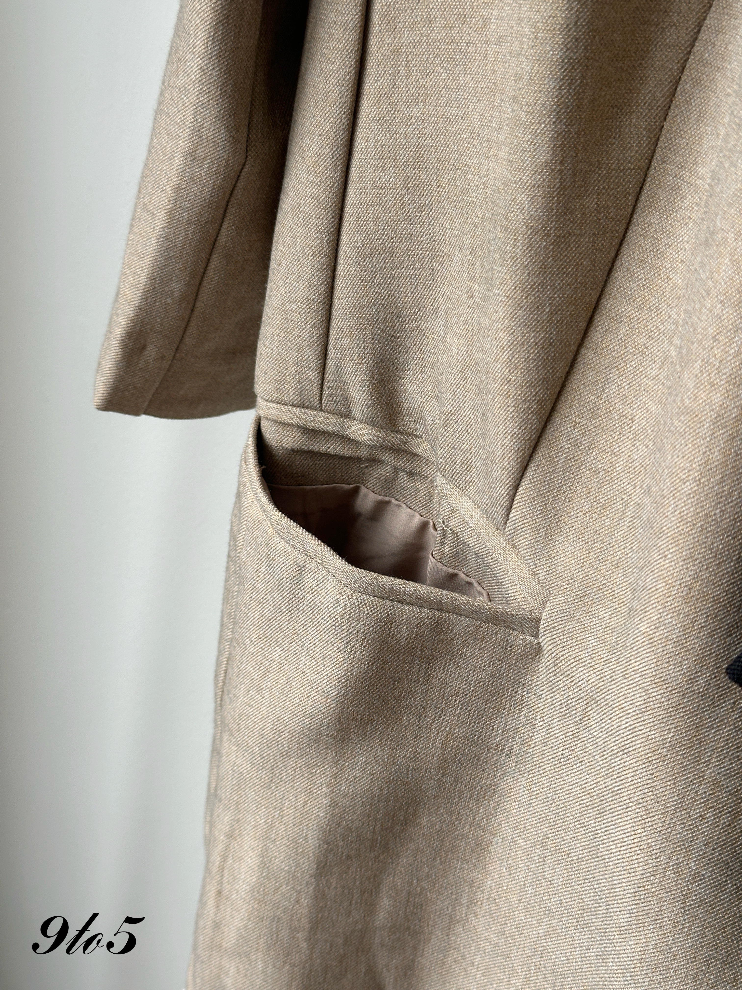 T4342 Half Sleeve Blazer - Black & Brown