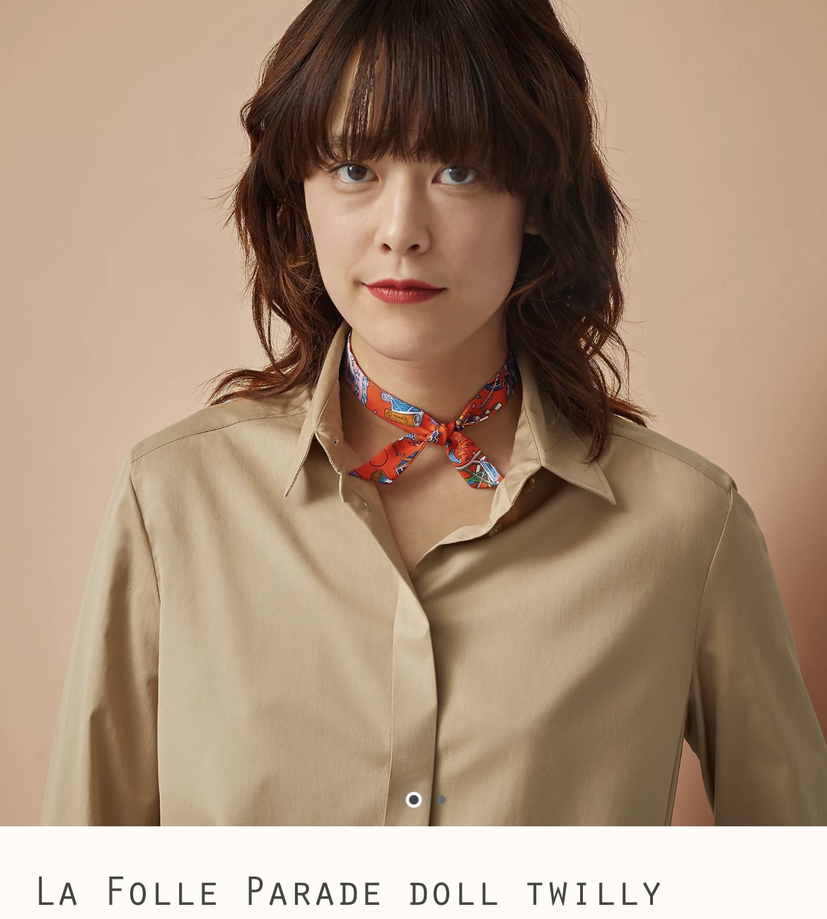 ✨Hermès 全新🆕 100%絲 HG I Orange I Bleu I Blanc Upcoming La Folle Parade 圖案 Twilly Doll