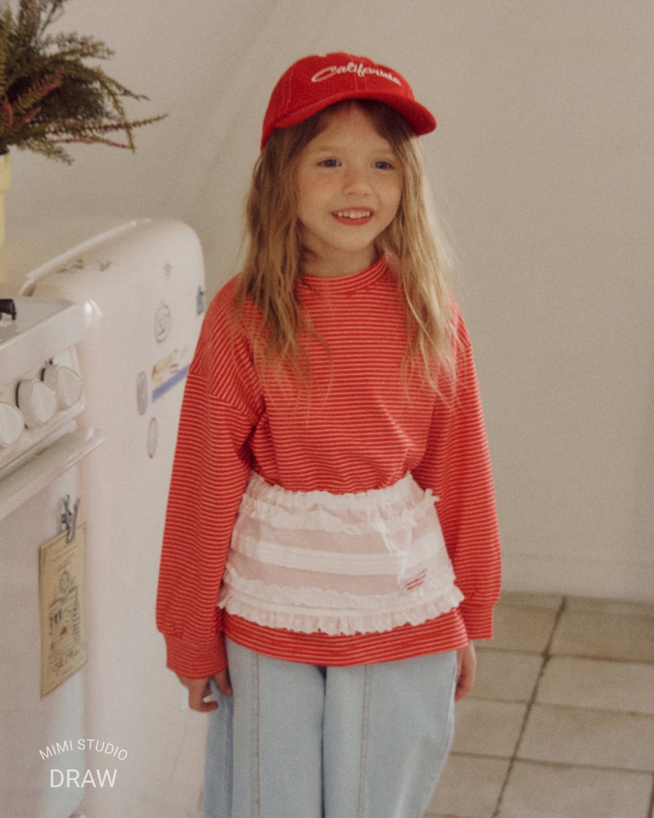 Bymimi | 薄款Stripe Tee(Red XL115-125/White L105-115)