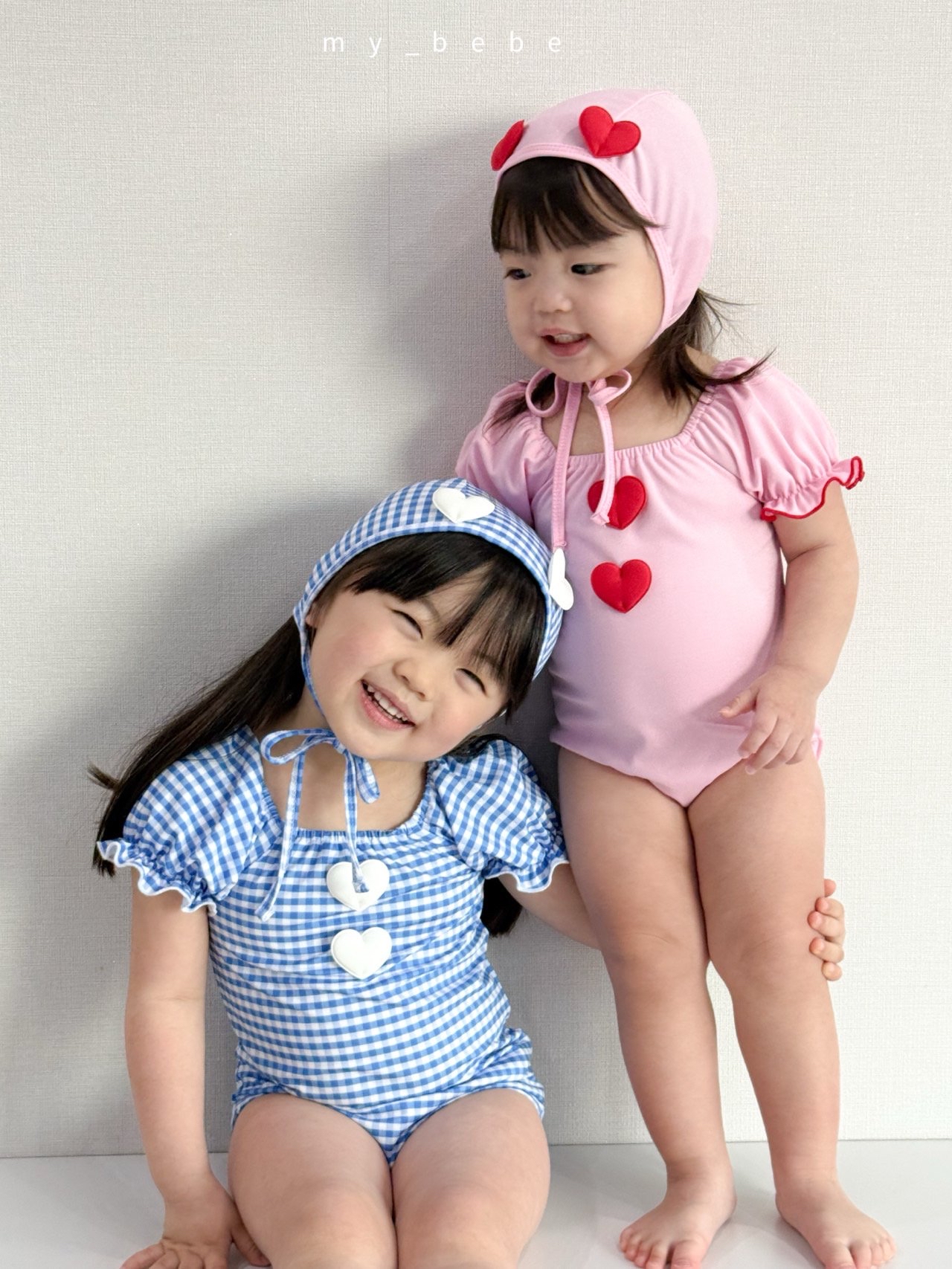 Mybebe | heart set (Pink size L(98-110)