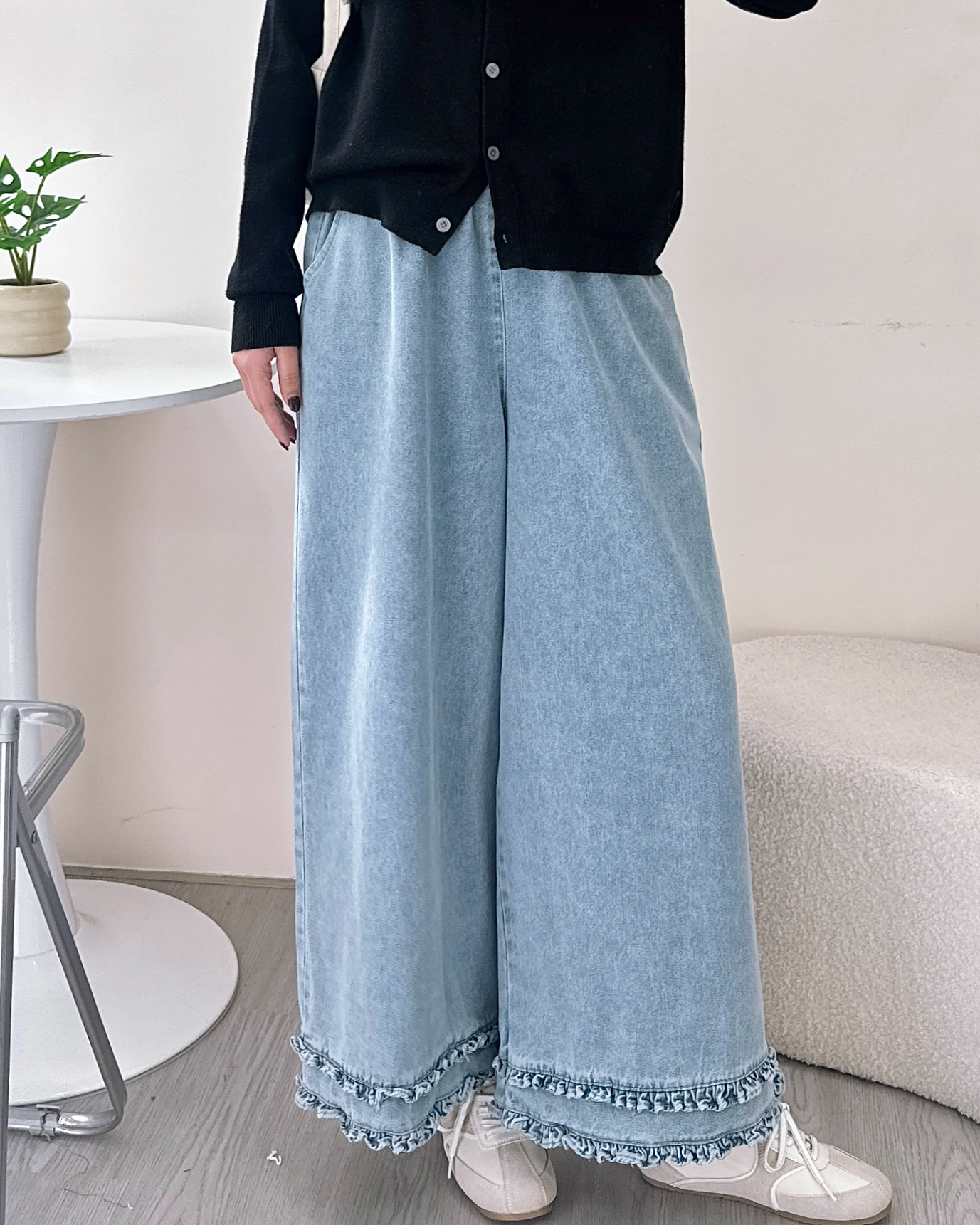 型格荷葉邊寬鬆闊褲 3色